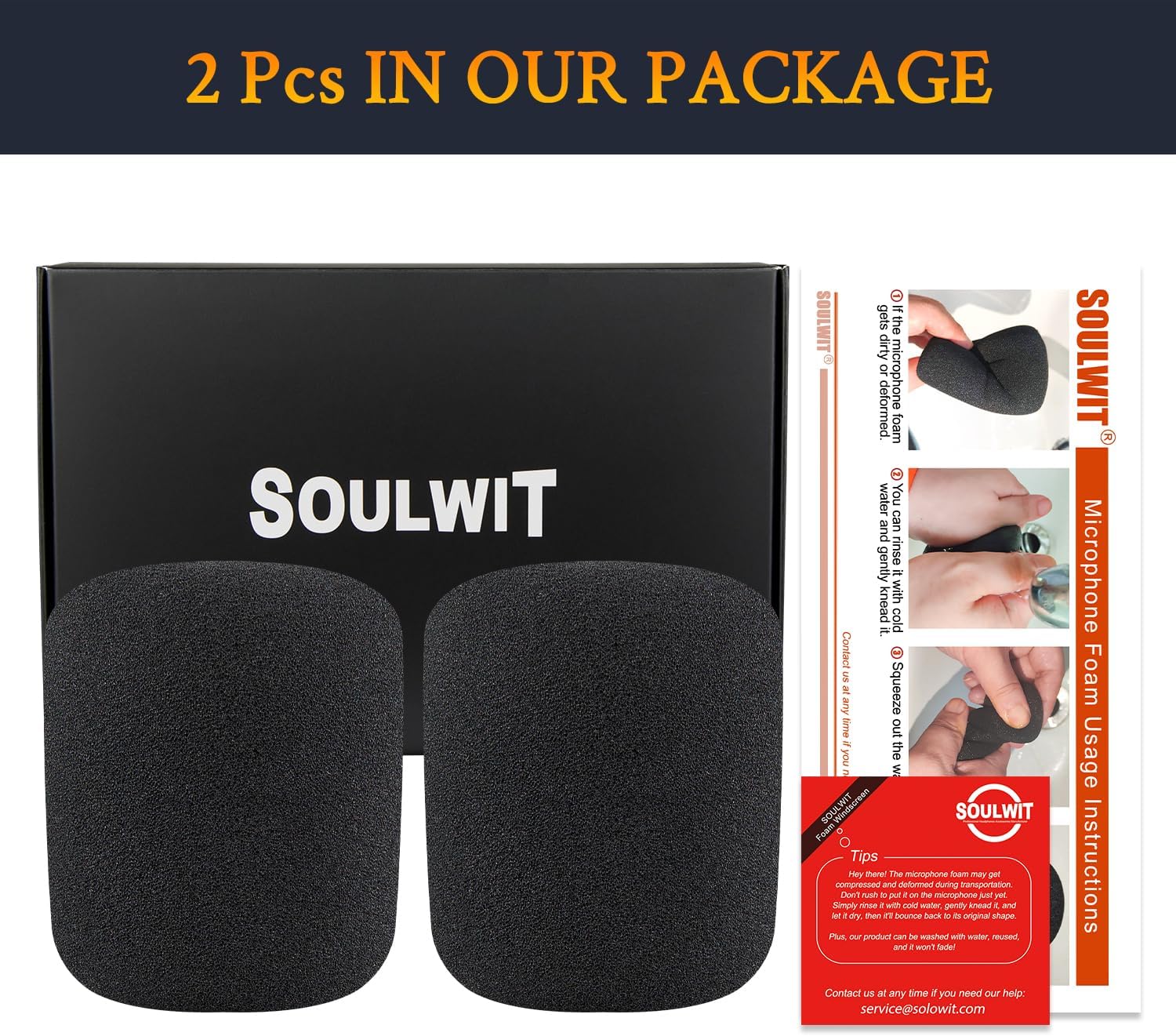 SOULWIT 2Pcs Microphones Pop Filter for Audio-Technica AT2020/AT2050/AT4040