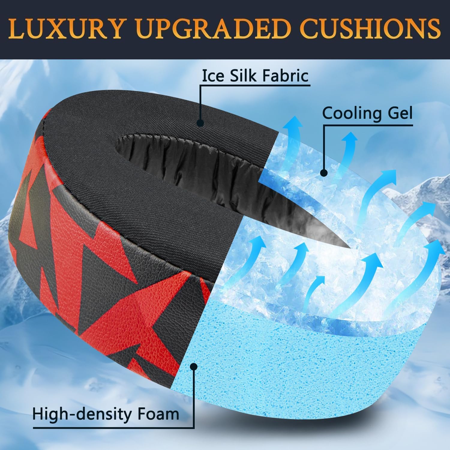 SOULWIT Earpads for Sony PlayStation 5 Pulse PS5 3D - Cooling Gel