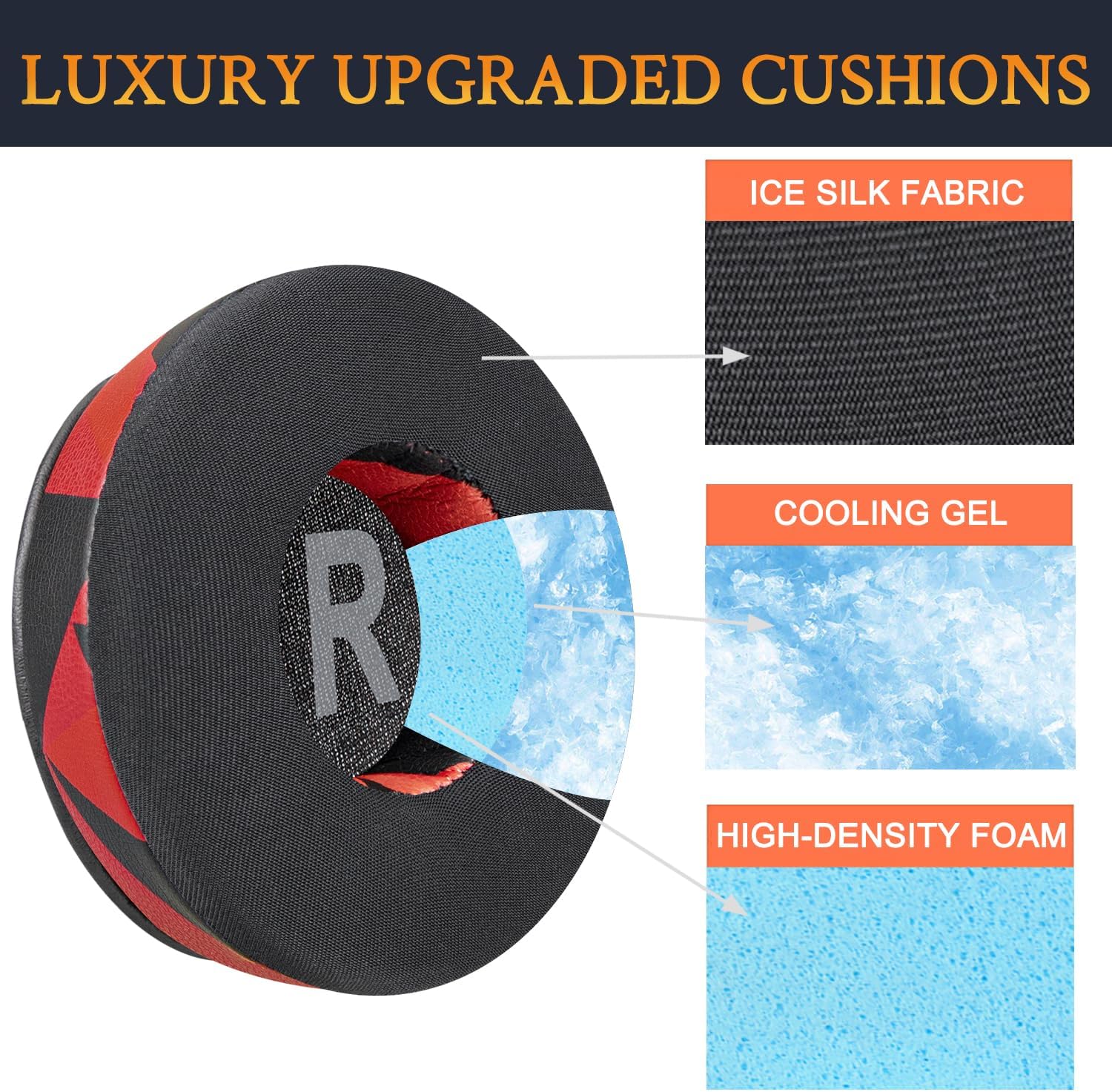 SOULWIT Earpads for Jabra Move, Elite 25h - Cooling Gel