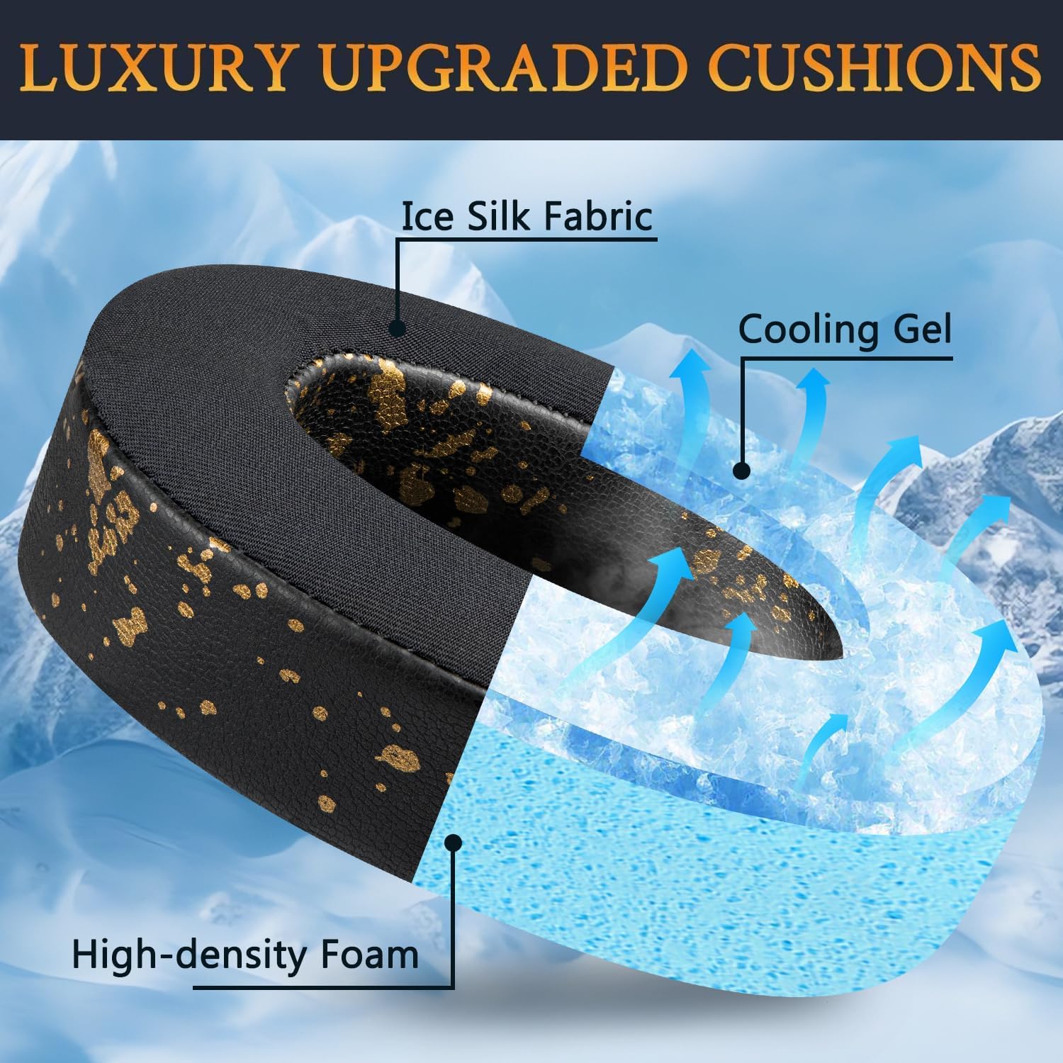 SOULWIT Earpads for JBL Live 500BT - Cooling Gel