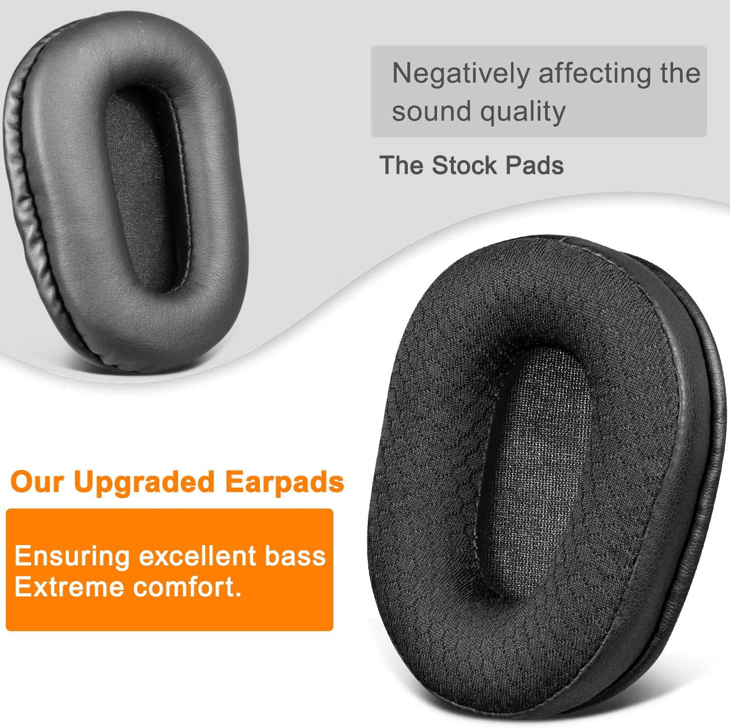 SOULWIT Earpads for BlueParrott B450-XT, S450-XT - Mesh Fabric