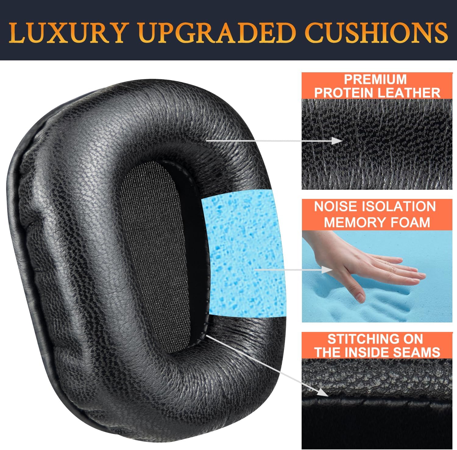 SOULWIT Earpads for BlueParrott B350-XT - Protein Leather