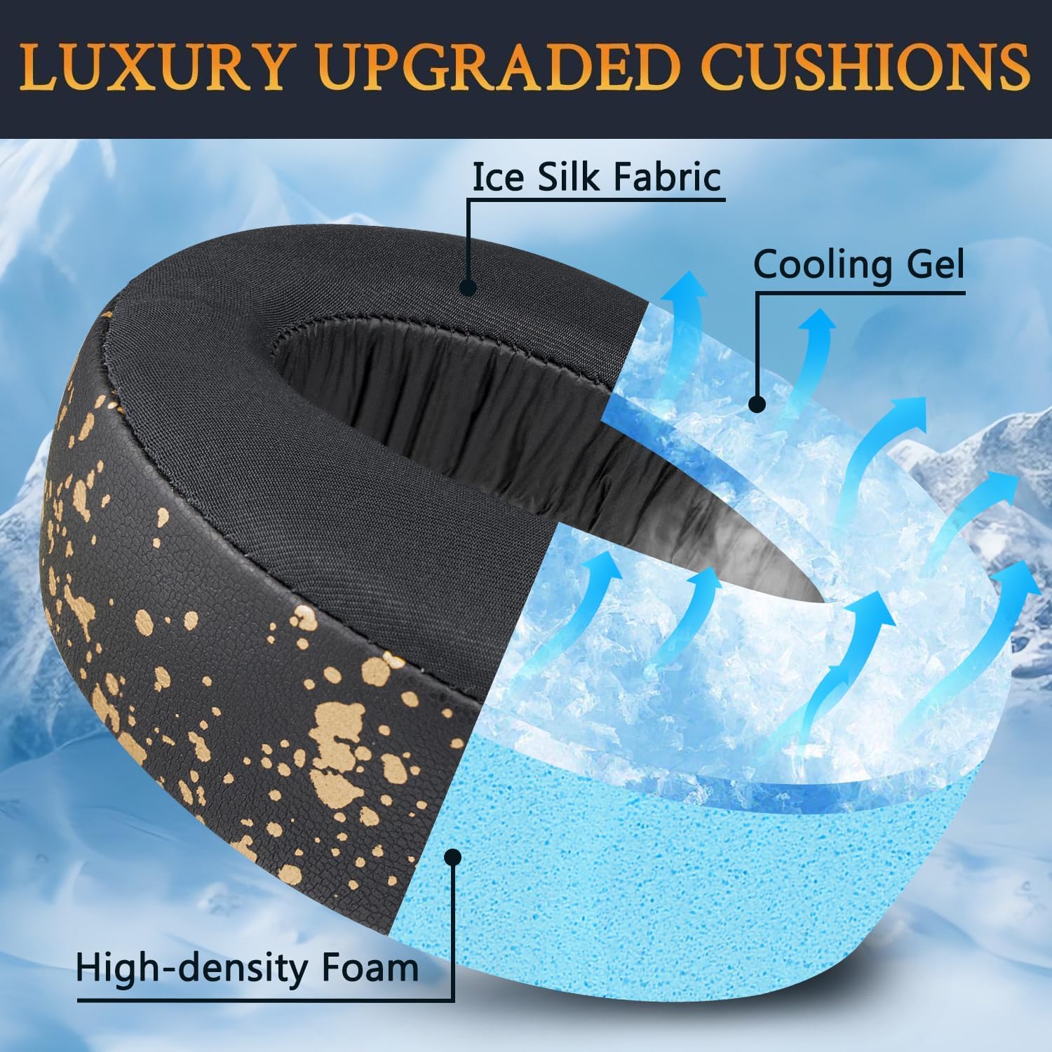 SOULWIT Earpads for Sony PlayStation 5 Pulse PS5 3D - Cooling Gel