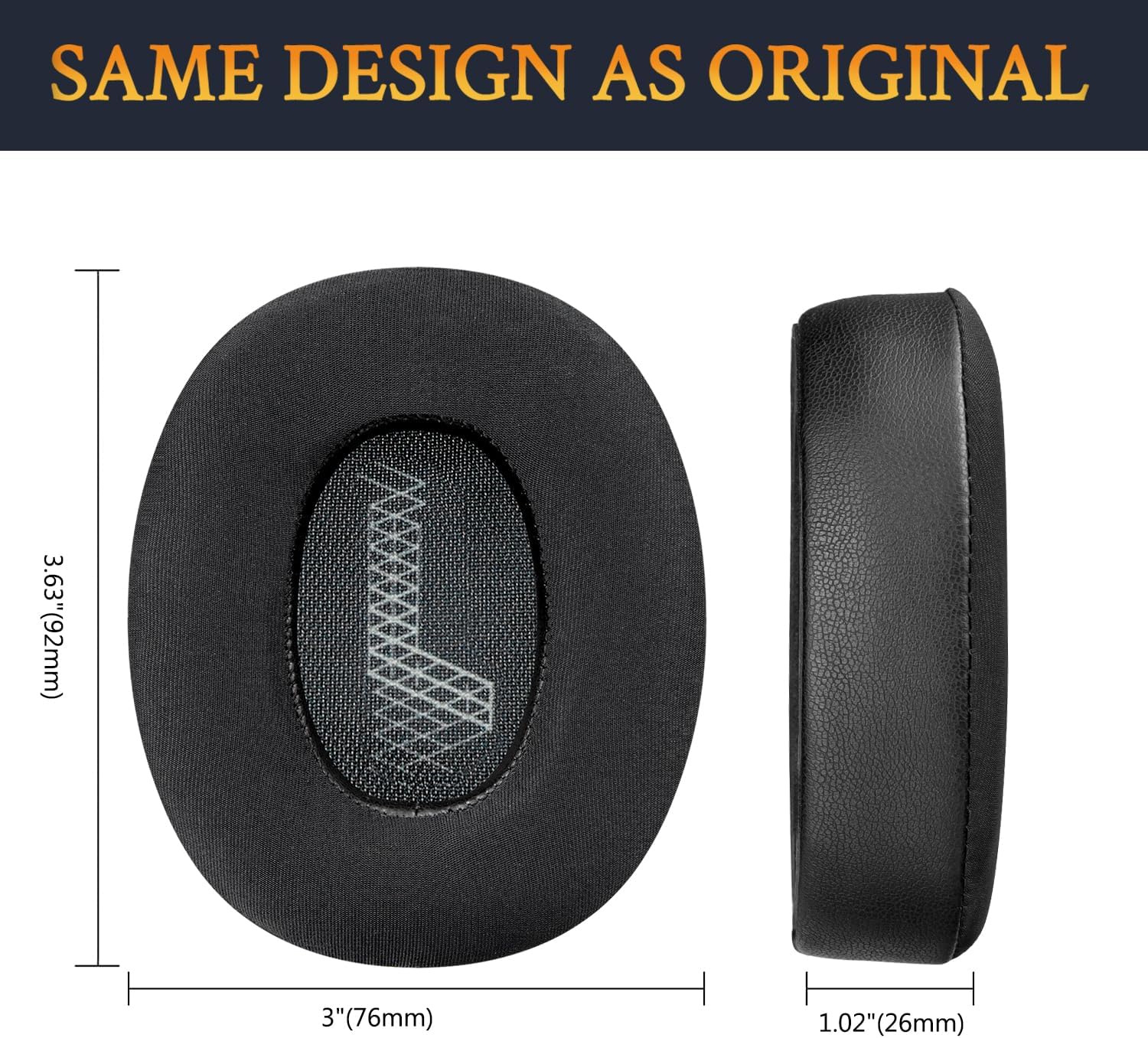 SOULWIT Earpads for JBL E65BTNC, Live 650BTNC, Live 660NC, Live 770NC, Duet NC - Cooling Gel
