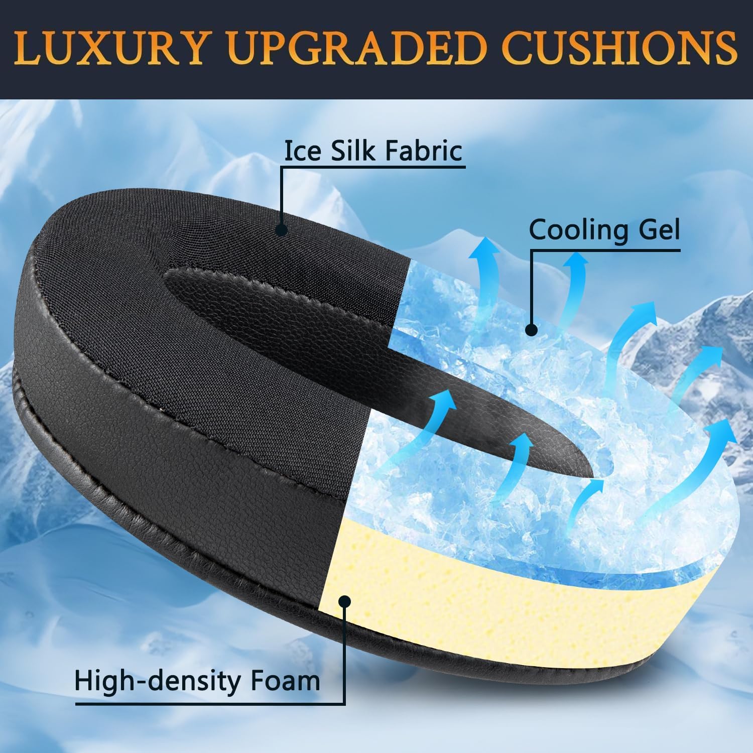 SOULWIT Earpads for Sony WH-XB910N - Cooling Gel
