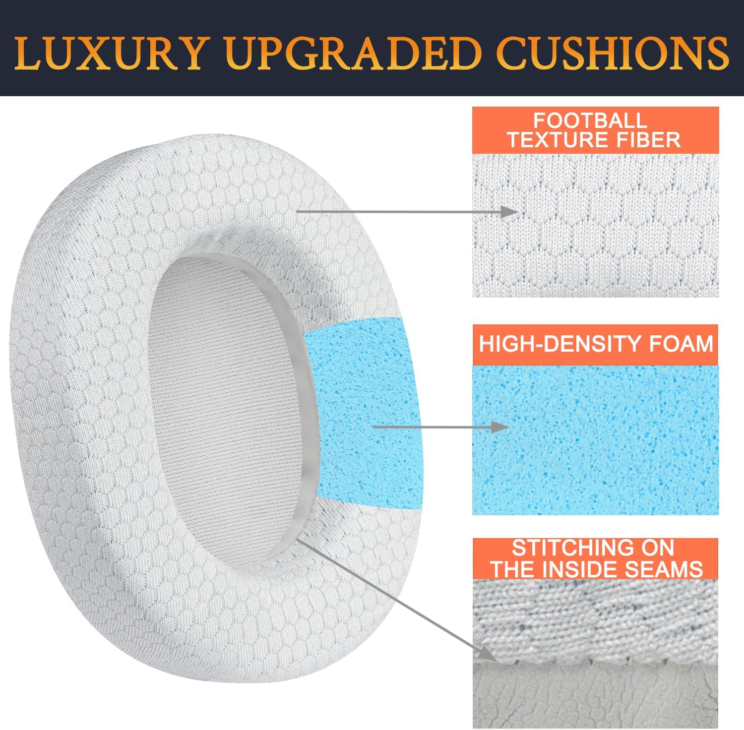 SOULWIT Earpads for SteelSeries Arctis 1/3/5/7/7+/7P/7P+/7X/7X+/9/9X/Pro/Prime - Mesh Fabric