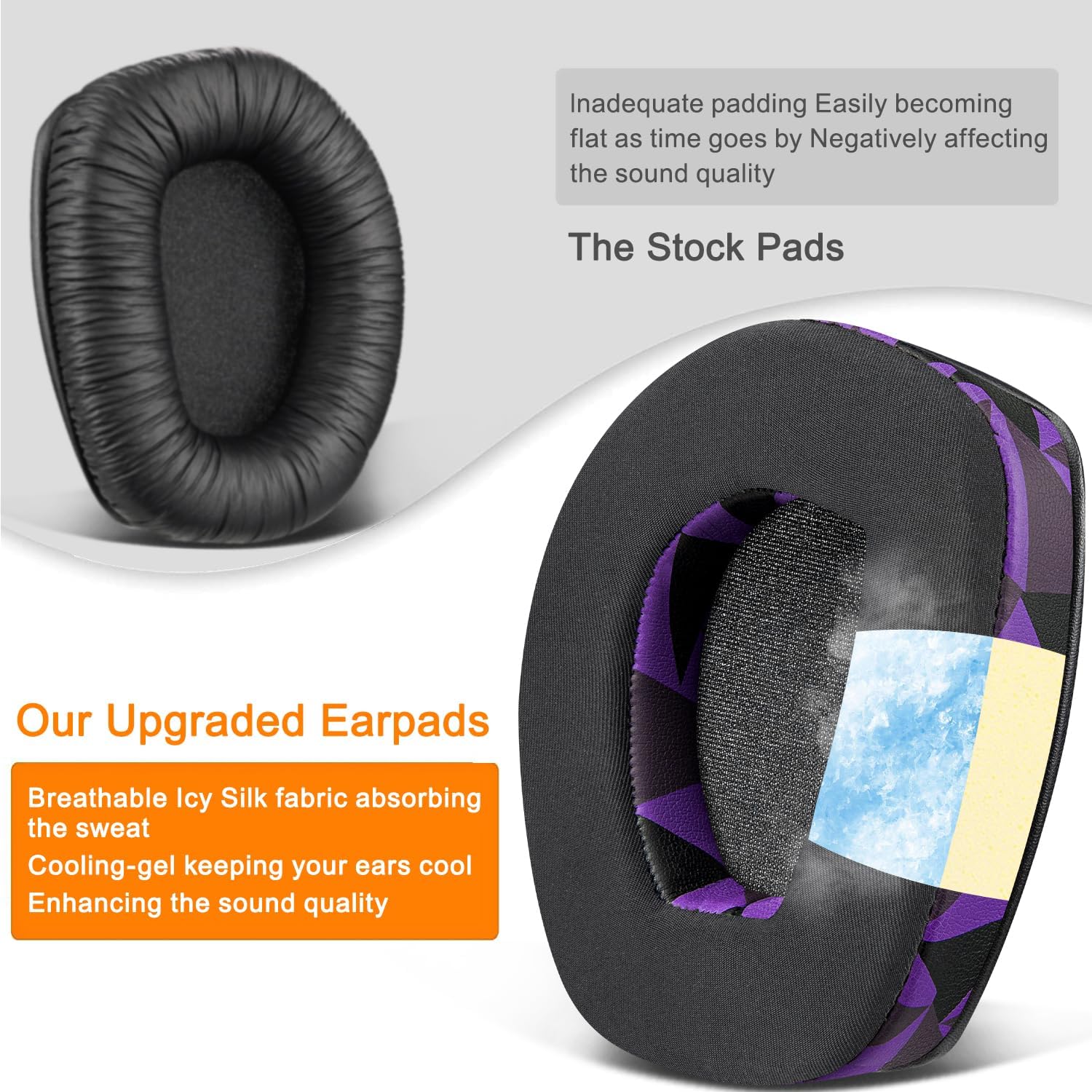 SOULWIT Earpads for Sennheiser RS165, RS175, RS185, RS195 - Protein Leather