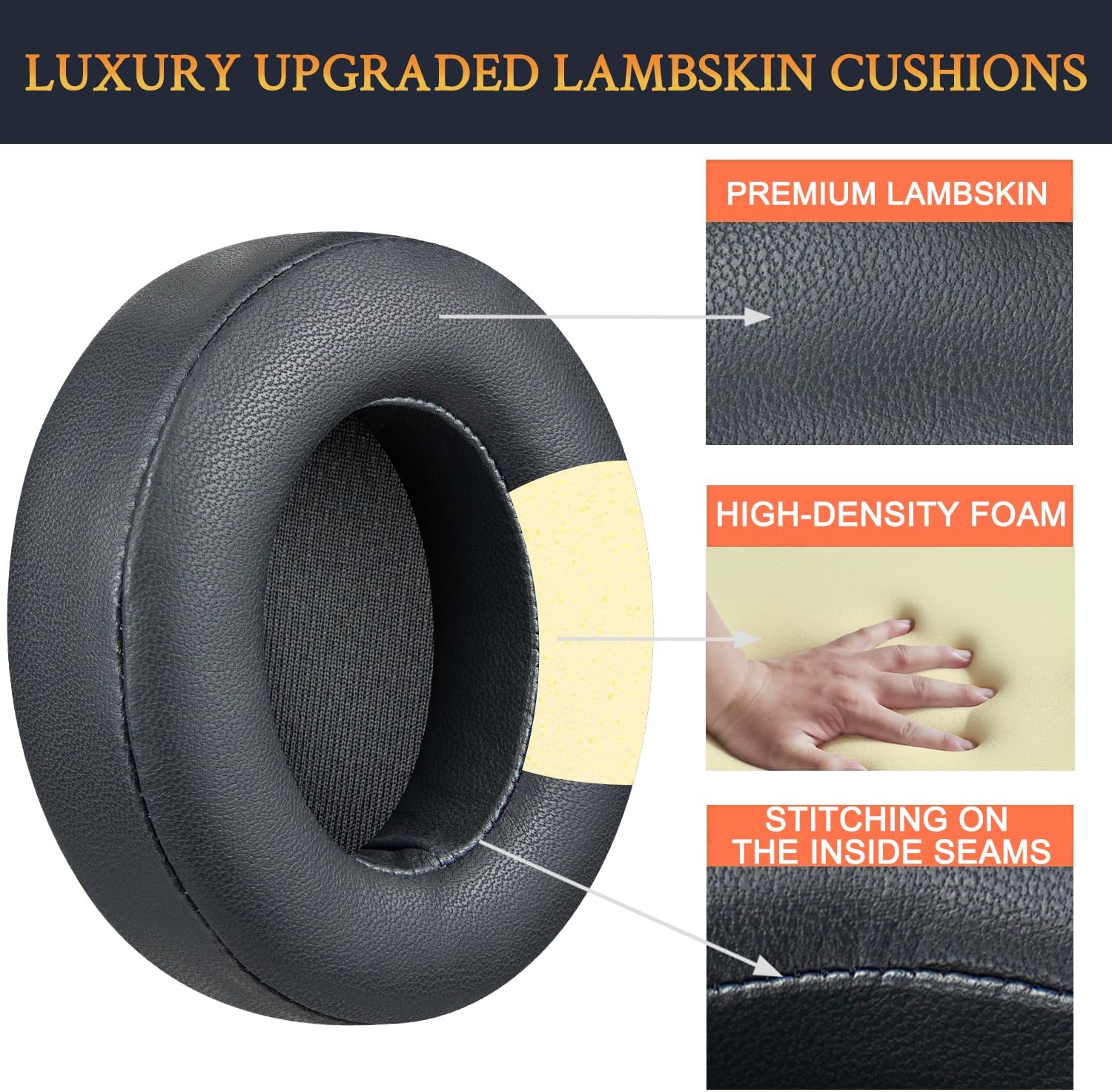 SoloWIT Earpads for Beats Studio 2 & Studio 3 - Lambskin