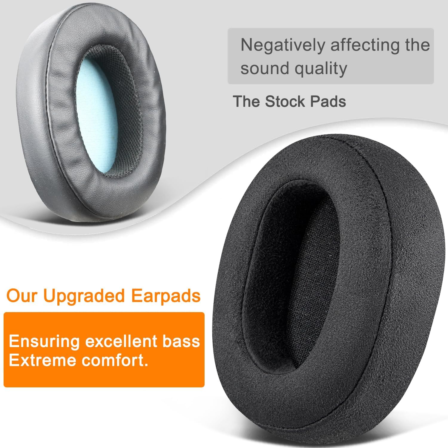 SOULWIT Earpads for Skullcandy Hesh 3/ANC/Evo & Crusher Wireless/ANC/Evo & Venue ANC - Micro Suede