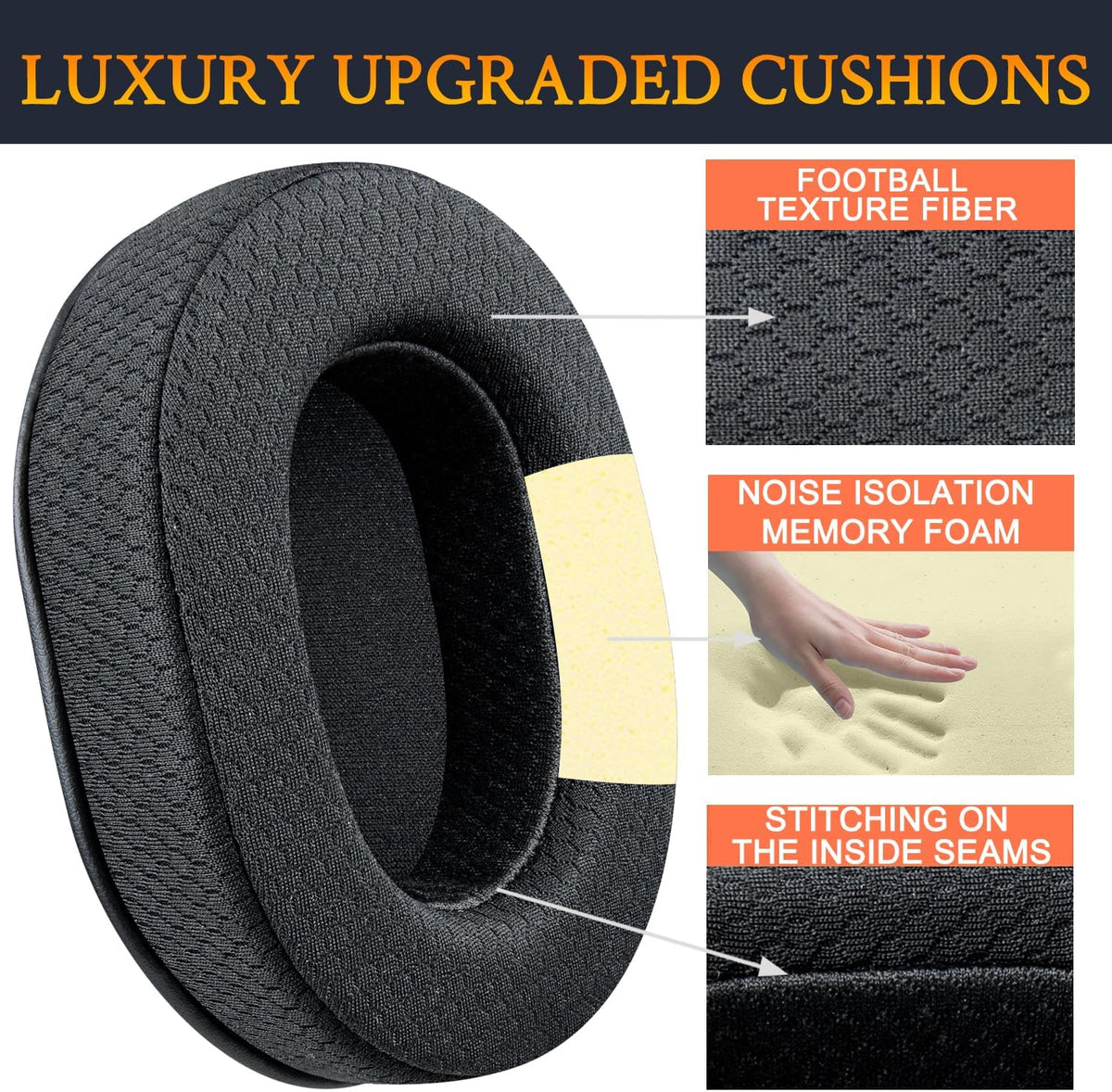 SOULWIT Mesh Earpads for Razer Blackshark V2 X/V2 HyperSpeed