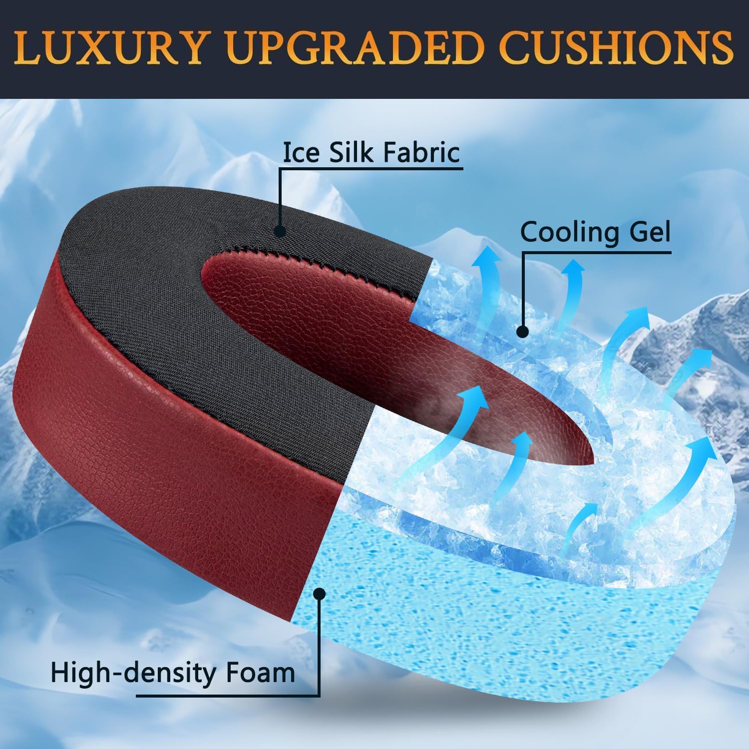 SOULWIT Earpads for JBL Live 500BT - Cooling Gel