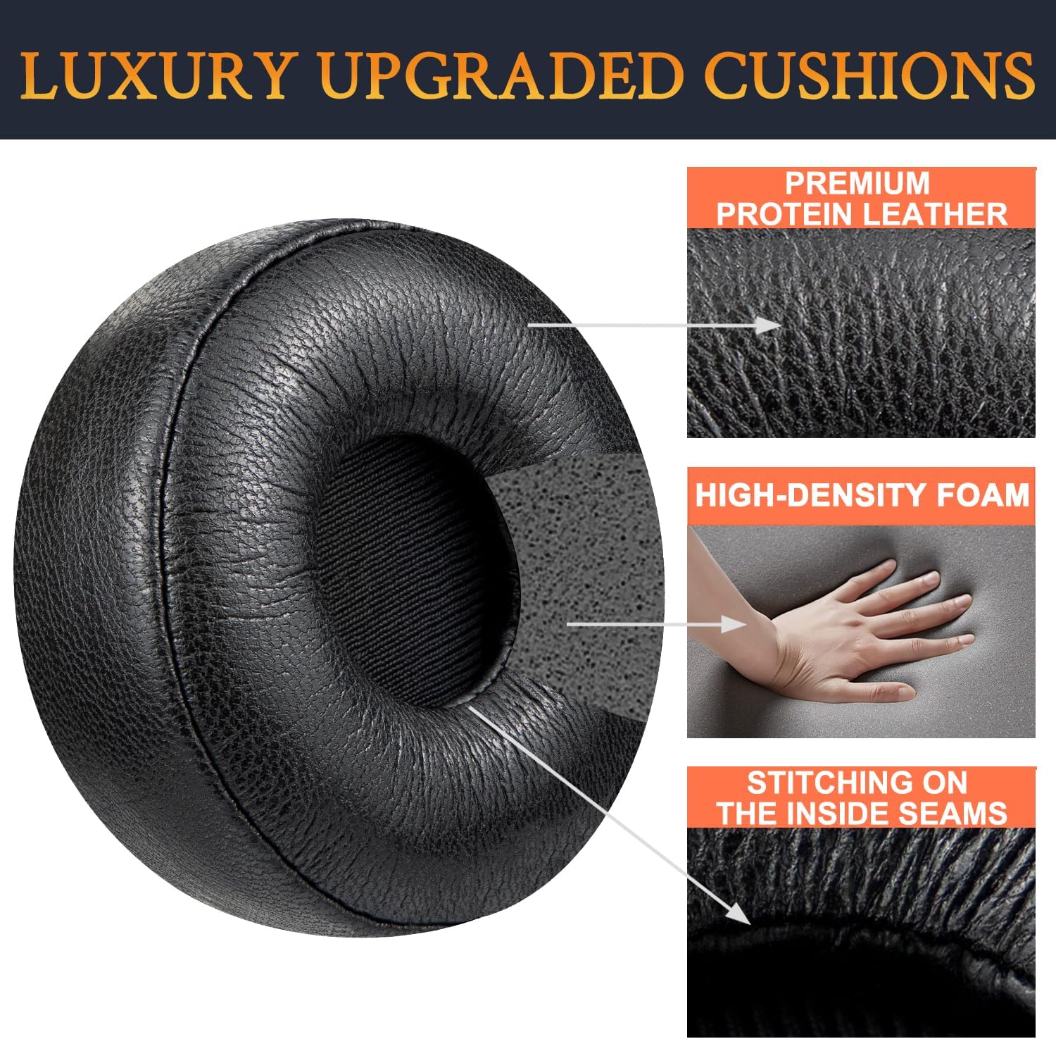 SOULWIT Earpads for Jabra Engage 55/65/75 Mono - Protein Leather