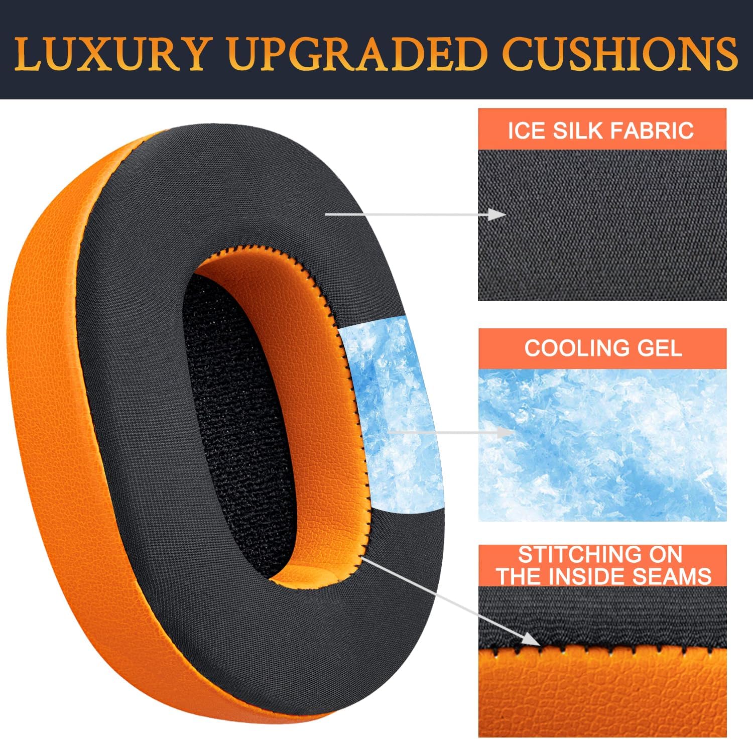SOULWIT Earpads for Skullcandy Hesh 3/ANC/Evo & Crusher Wireless/ANC/Evo & Venue ANC - Cooling Gel