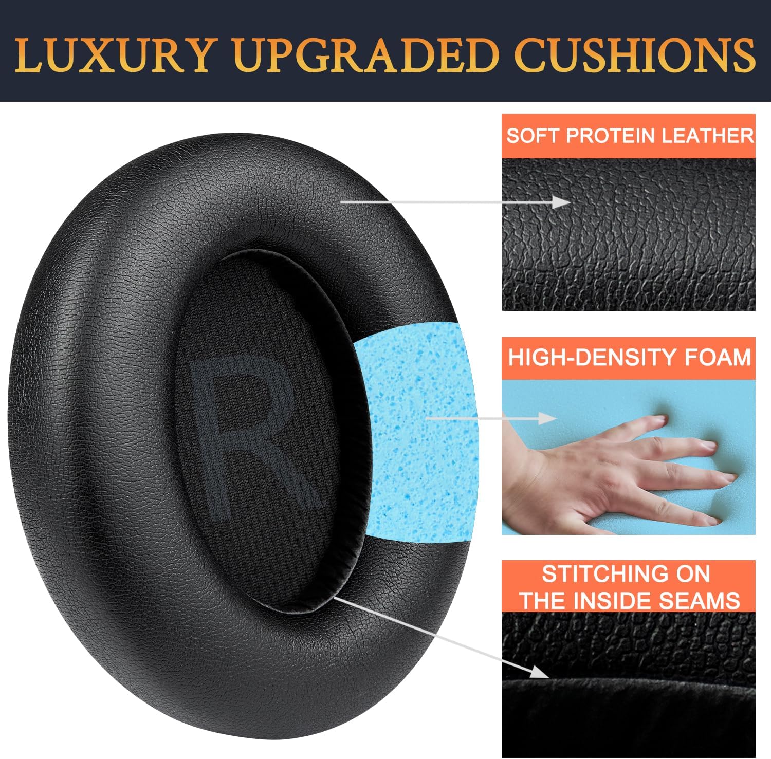 SOULWIT Earpads for Anker Soundcore Space Q45 - Protein Leather
