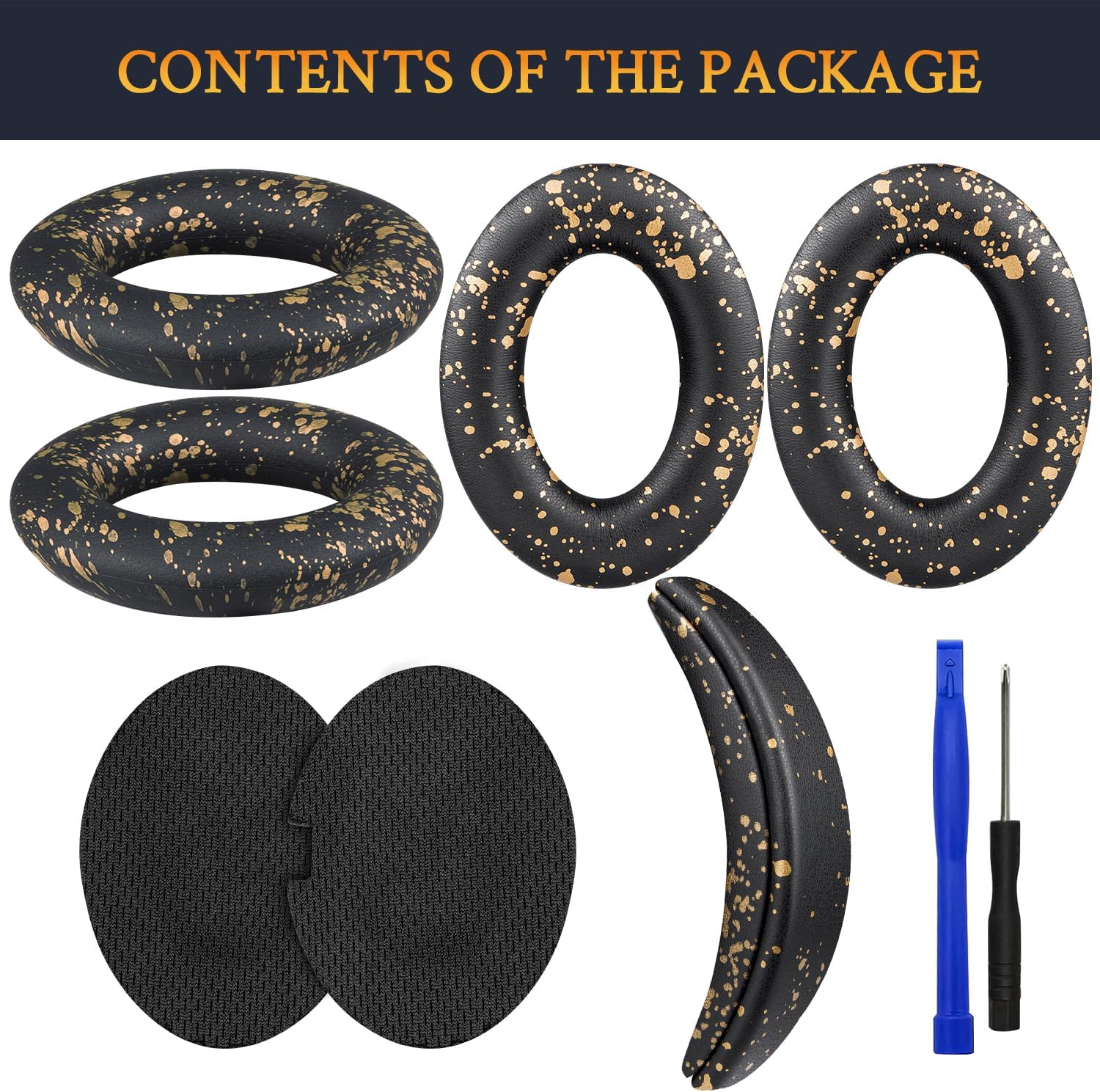 SOULWIT Replacement Kit for Bose QuietComfort 15, QuietComfort 2, Earpads + Headband + Earpads Cover