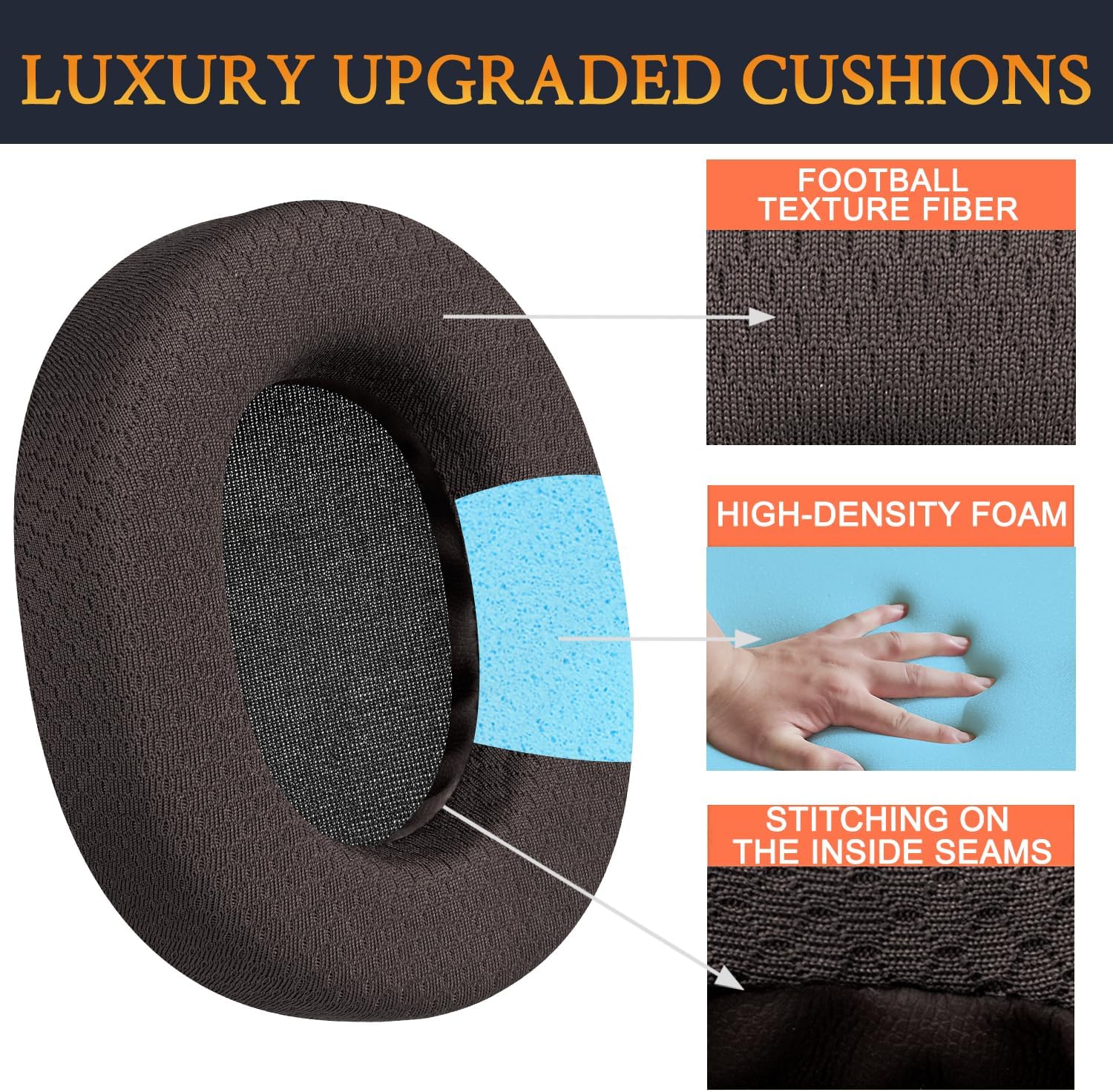 SOULWIT Earpads for SteelSeries Arctis 1/3/5/7/7+/7P/7P+/7X/7X+/9/9X/Pro/Prime - Mesh Fabric