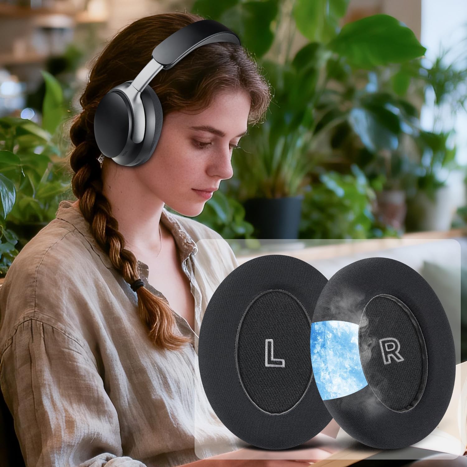 SOULWIT Earpads for Bose QuietComfort Ultra - Full Cooling Gel