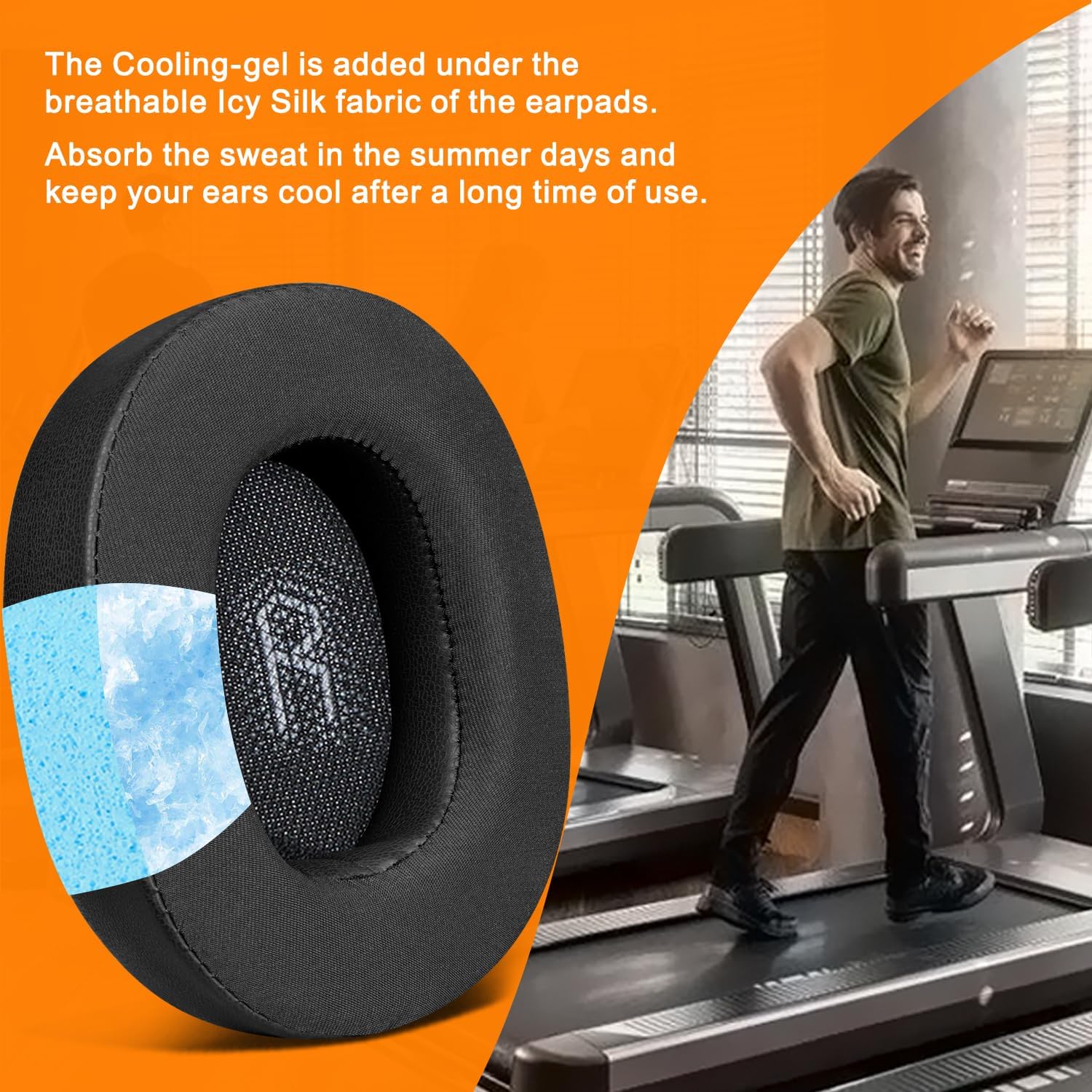 SOULWIT Earpads for JBL E55BT - Cooling Gel