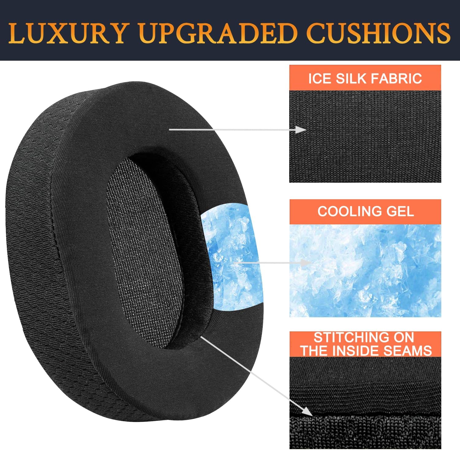 SOULWIT Earpads for SteelSeries Arctis 1/3/5/7/7+/7P/7P+/7X/7X+/9/9X/Pro/Prime - Cooling Gel
