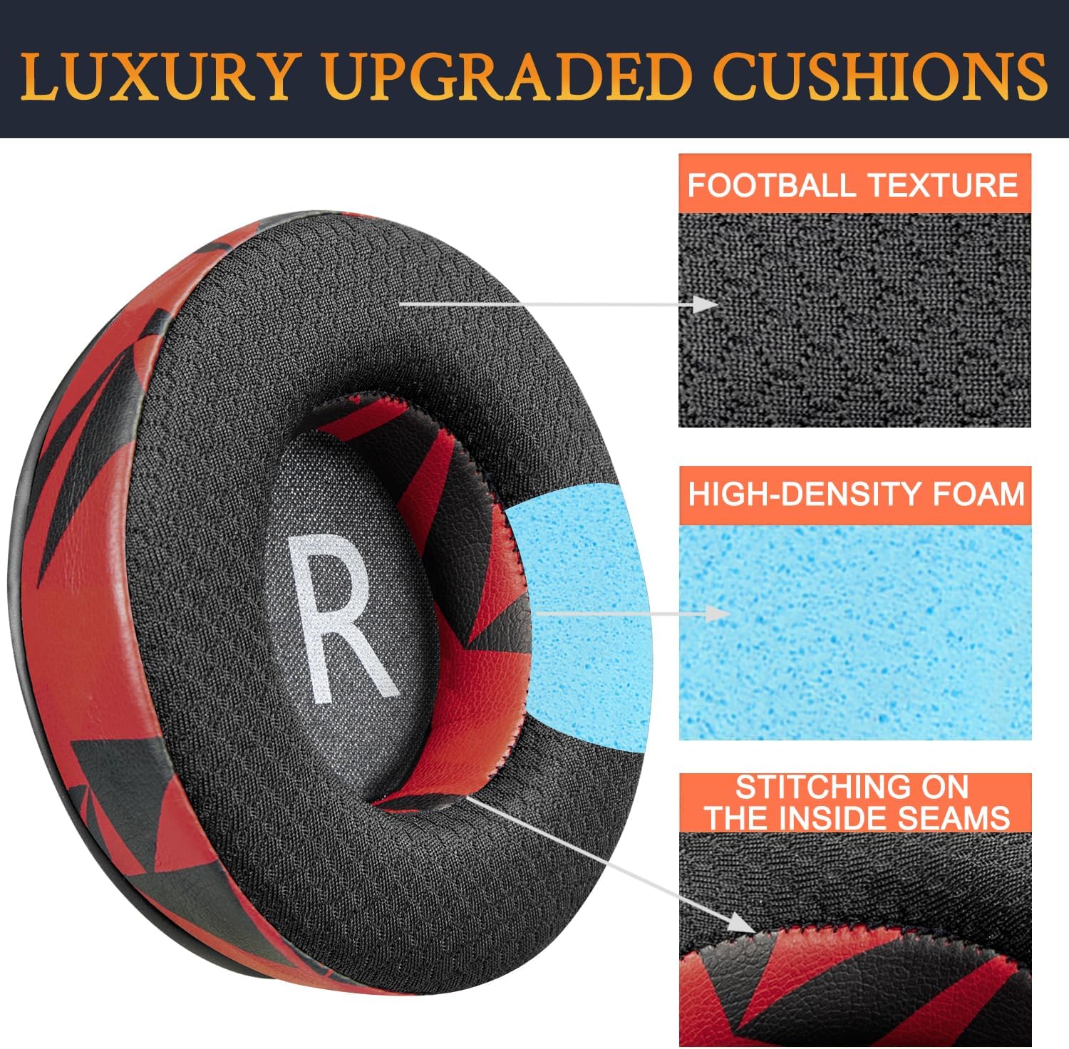 SOULWIT Earpads for JBL Synchros E50BT / S500 / S700 - Mesh Fabric