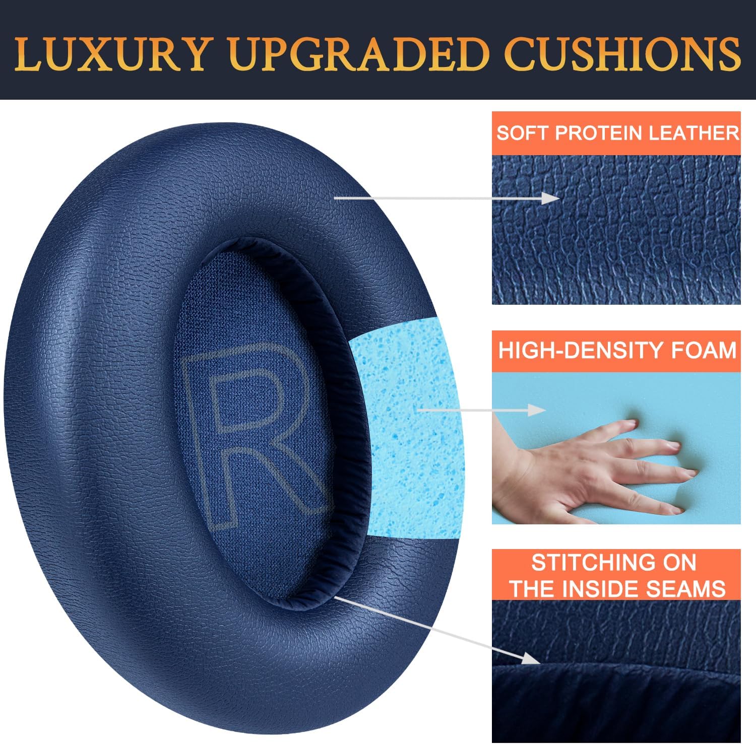 SOULWIT Earpads for Anker Soundcore Life 2 / Life Q20 / Life Q20+ / Q20i - Protein Leather