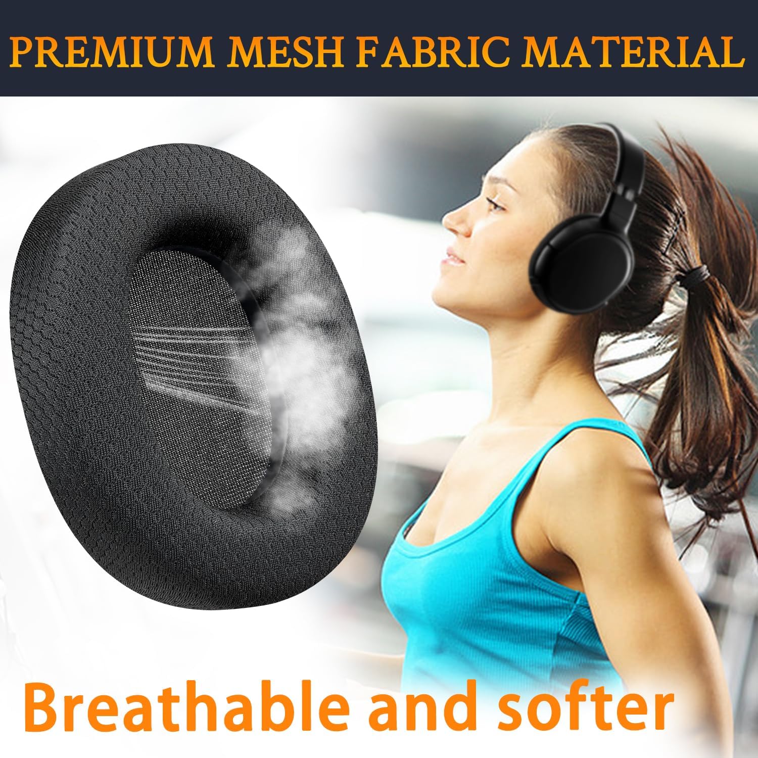SOULWIT Earpads for SteelSeries Arctis 1/3/5/7/7+/7P/7P+/7X/7X+/9/9X/Pro/Prime - Mesh Fabric