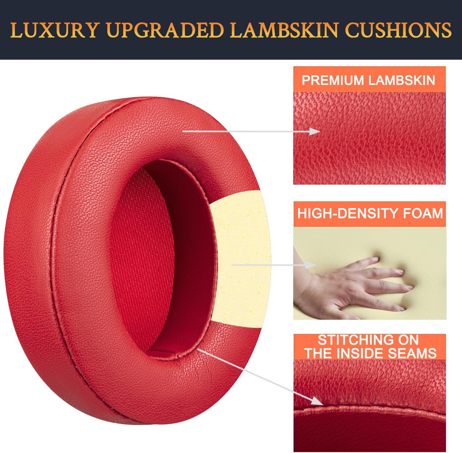 SoloWIT Earpads for Beats Studio 2 & Studio 3 - Lambskin