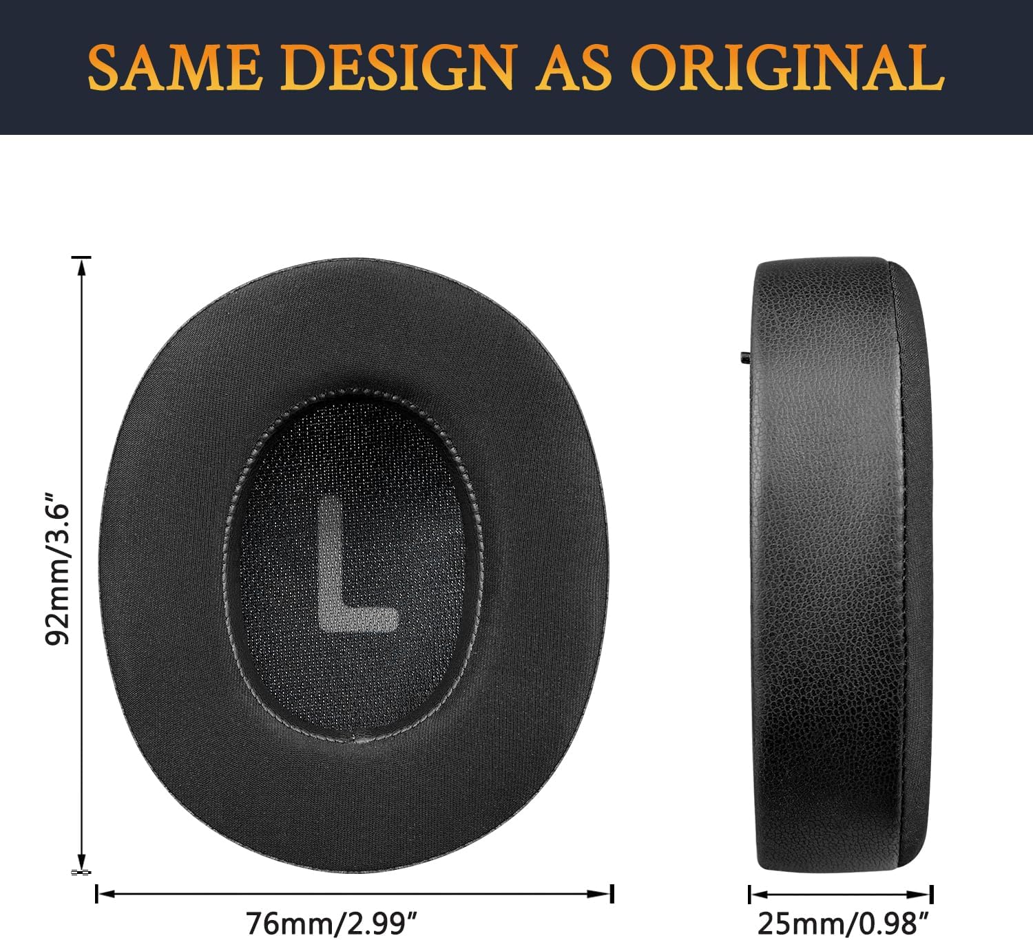 SOULWIT Earpads for JBL Tune 700BT, 710BT, 720BT, 750BTNC, 760NC, 770NC - Cooling Gel