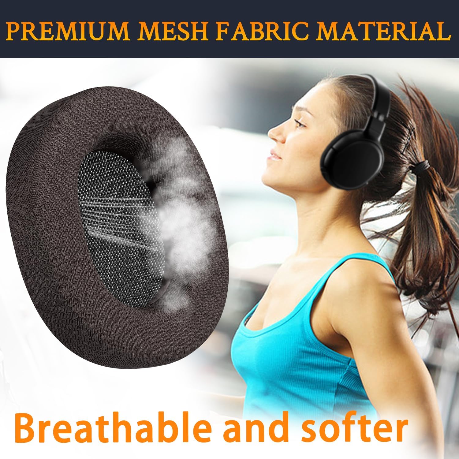 SOULWIT Earpads for SteelSeries Arctis 1/3/5/7/7+/7P/7P+/7X/7X+/9/9X/Pro/Prime - Mesh Fabric