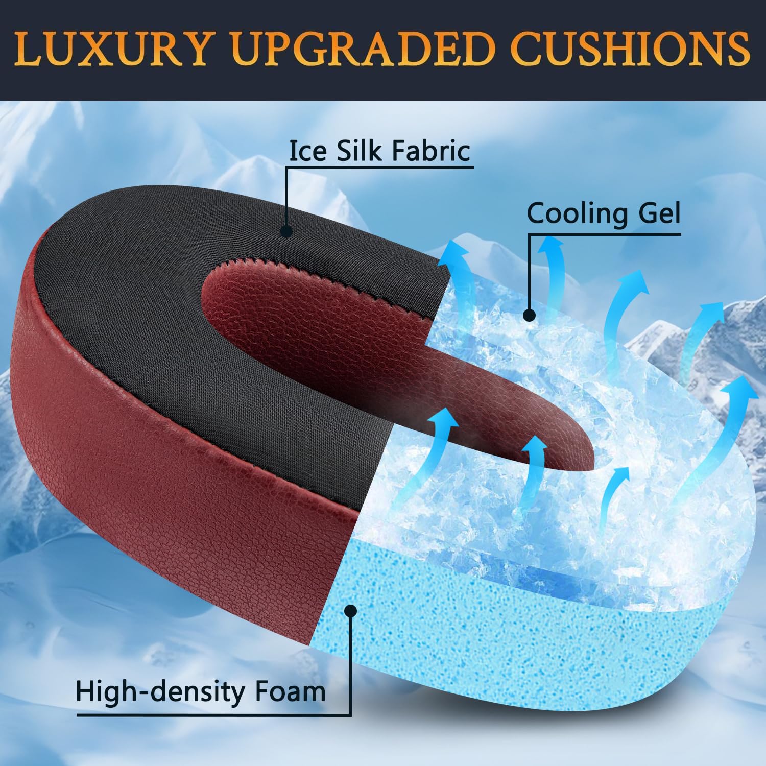 SOULWIT Earpads for JBL E65BTNC, Live 650BTNC, Live 660NC, Live 770NC, Duet NC - Cooling Gel