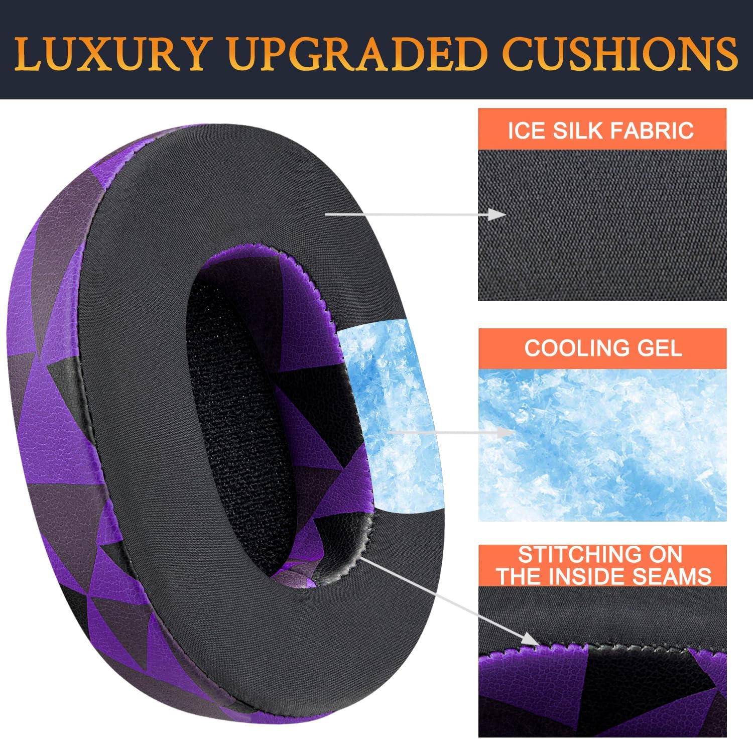 SOULWIT Earpads for Skullcandy Hesh 3/ANC/Evo & Crusher Wireless/ANC/Evo & Venue ANC - Cooling Gel