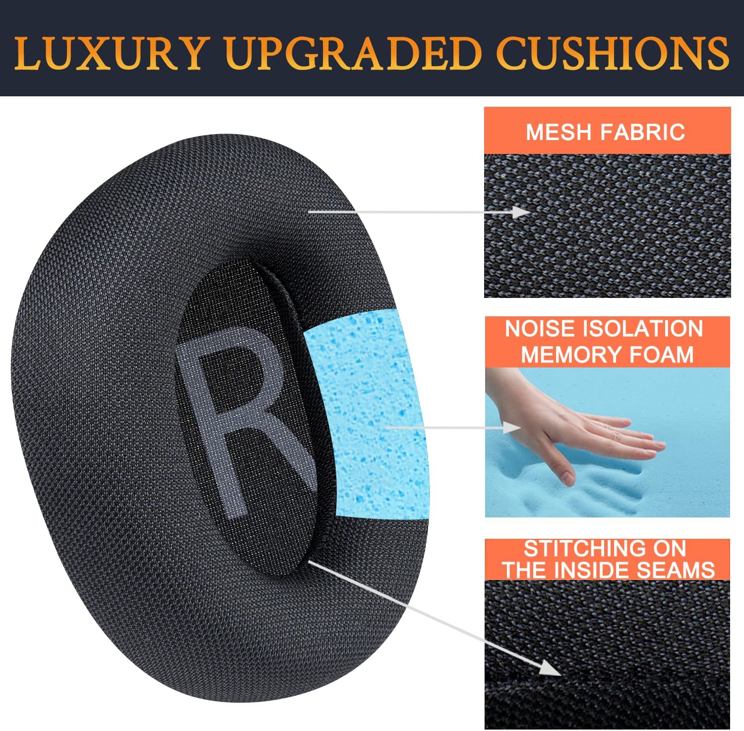 SOULWIT Earpads for Turtle Beach Stealth 600 Gen 2, 600 Gen 3 - Mesh Fabric
