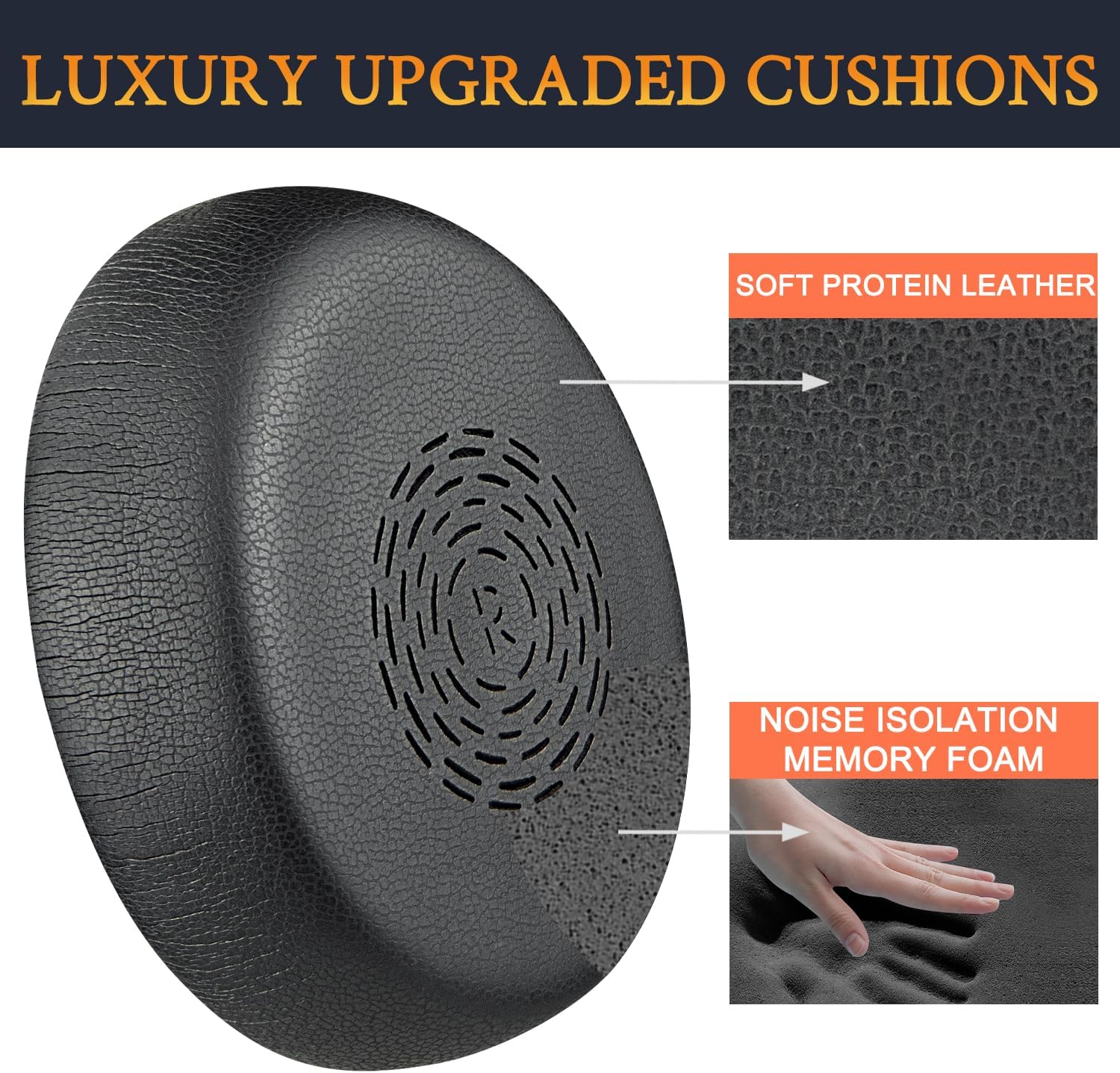 SOULWIT Earpads for Jabra Engage 50 II, Engage 40 Wired - Protein Leather