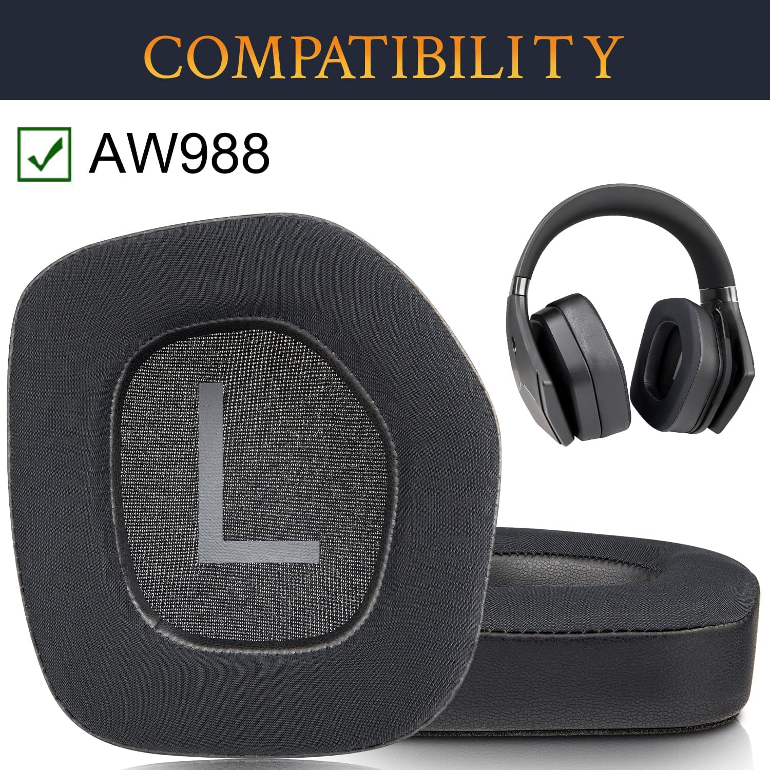SOULWIT Earpads for Alienware AW988 - Cooling Gel