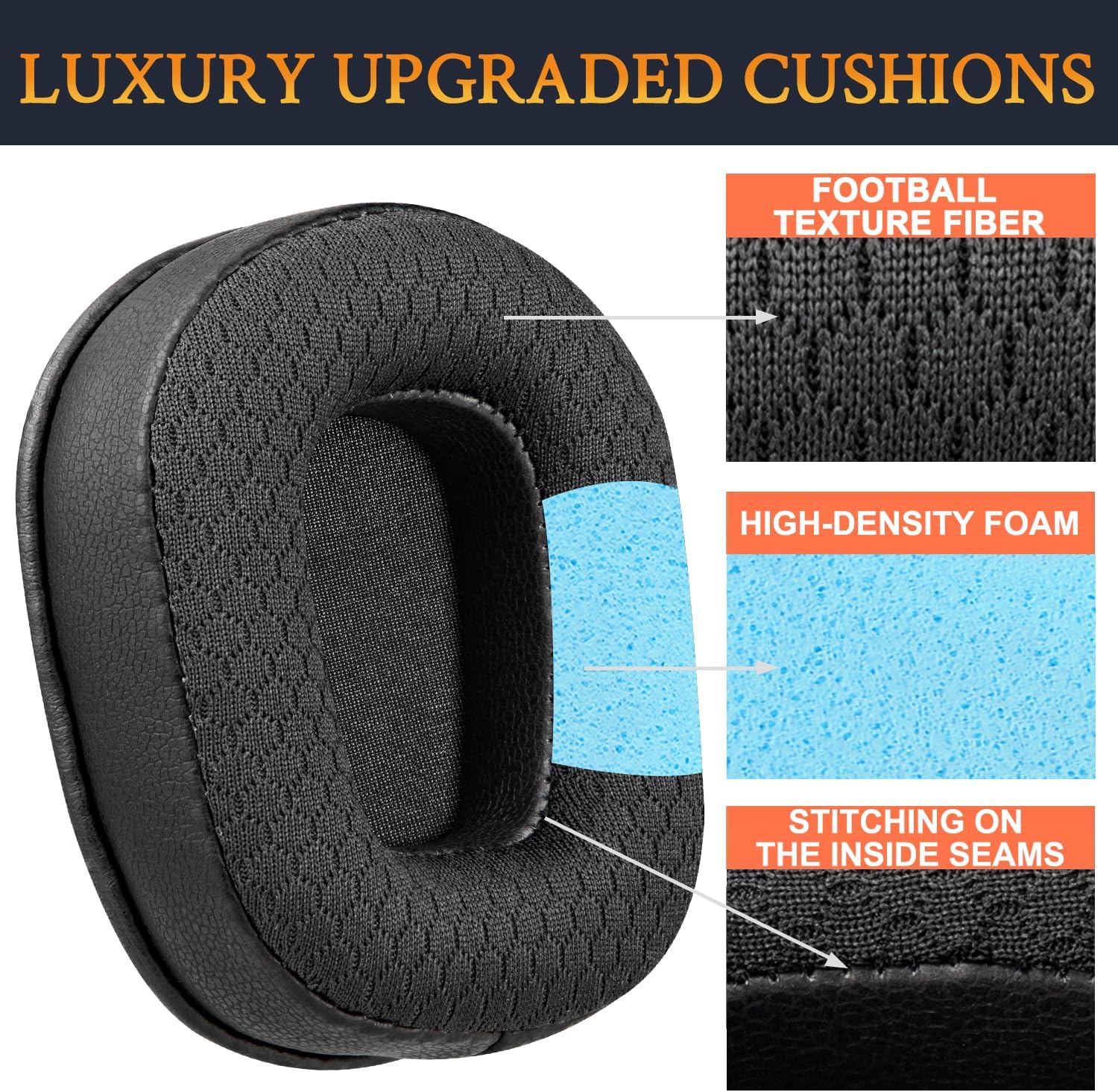 SOULWIT Earpads for BlueParrott B350-XT - Mesh Fabric