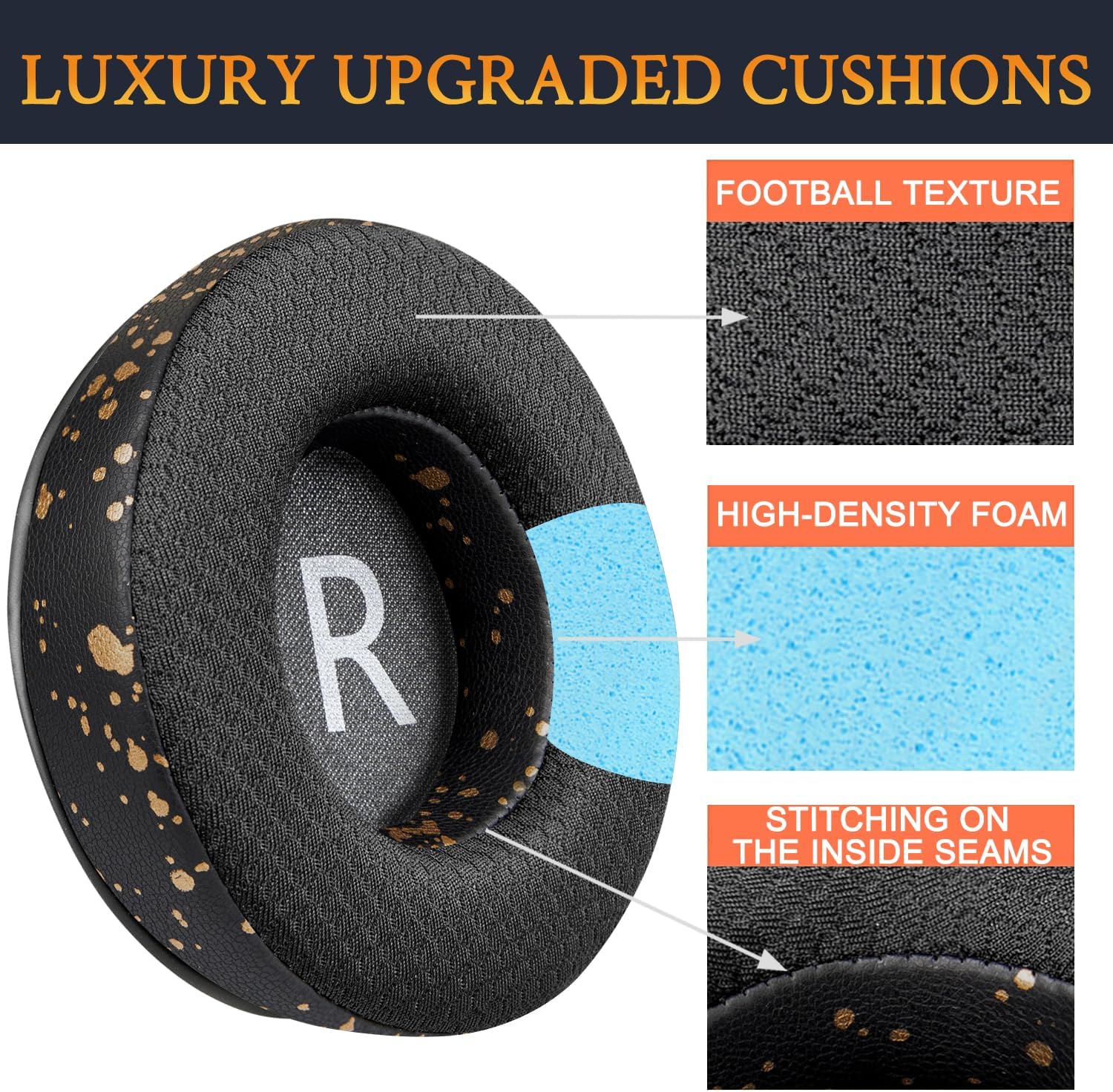SOULWIT Earpads for JBL Synchros E50BT / S500 / S700 - Mesh Fabric