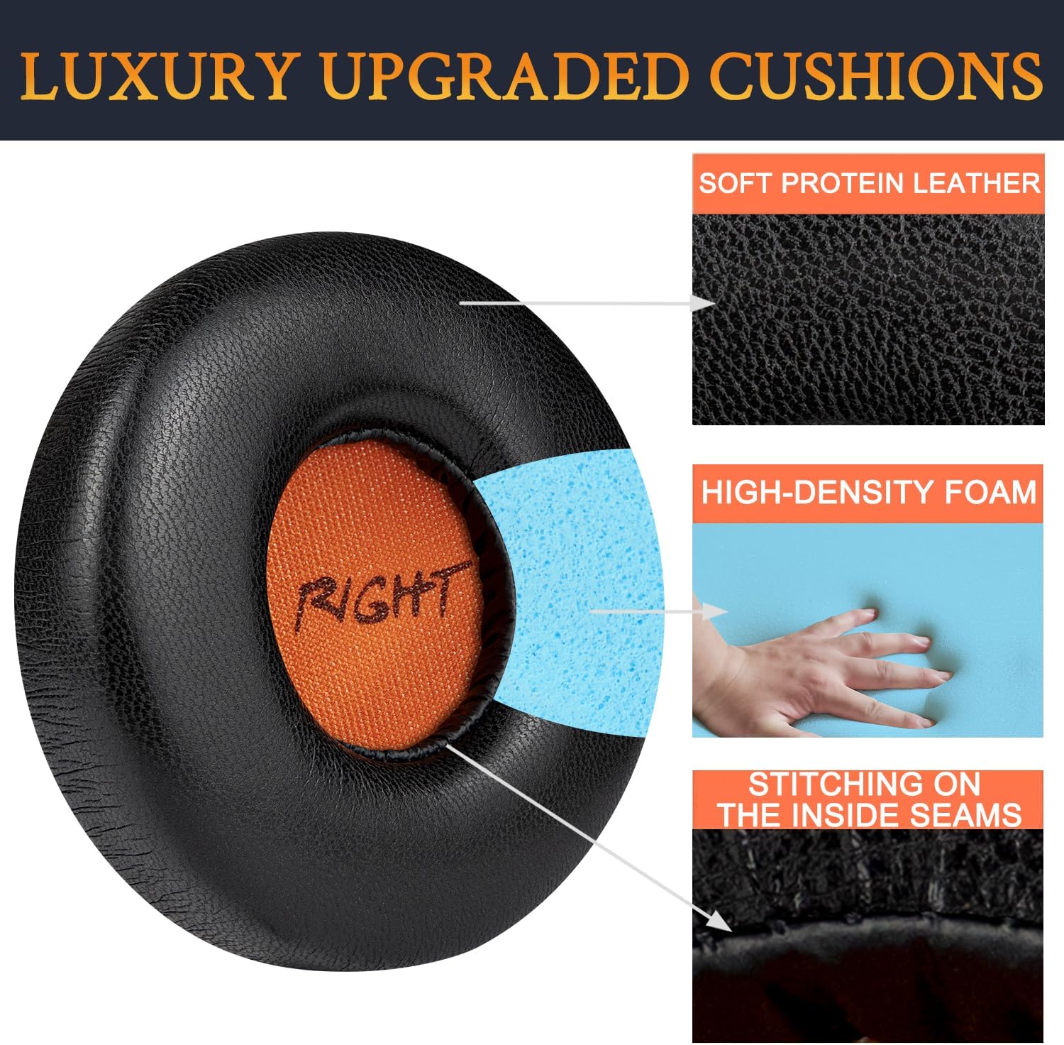 SOULWIT Earpads for Jabra Revo Wired/Wireless - Protein Leather