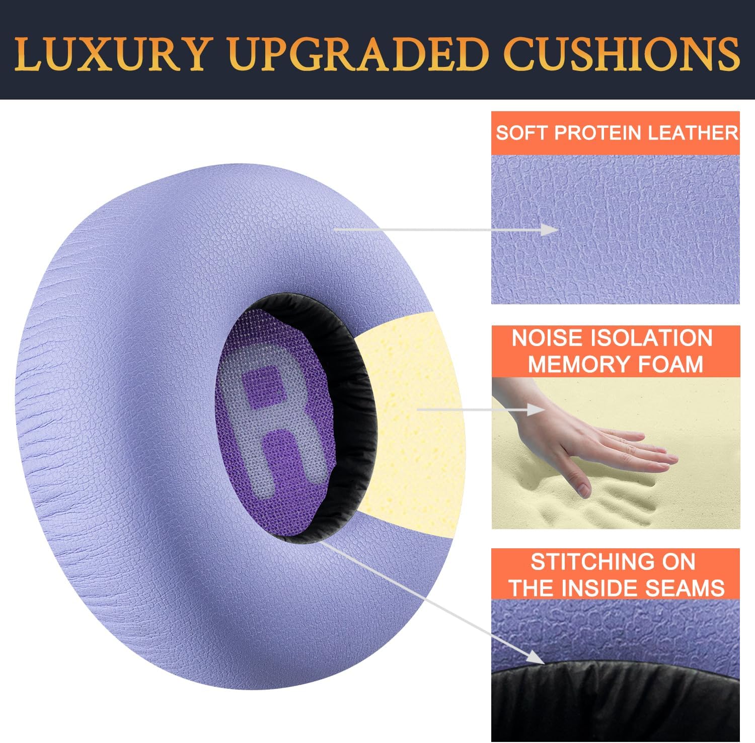 SOULWIT Earpads for JBL Tune 600BTNC / 660NC / 670NC - Protein Leather