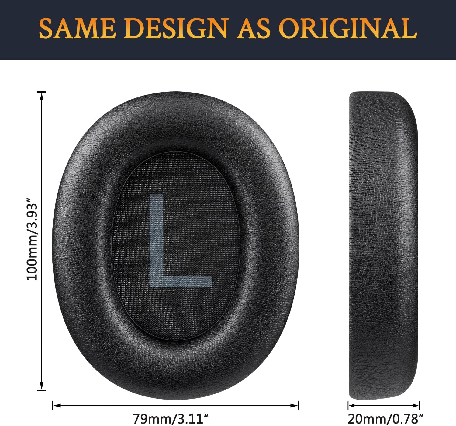 SOULWIT Earpads for QCY H3, H3 Elite - Protein Leather
