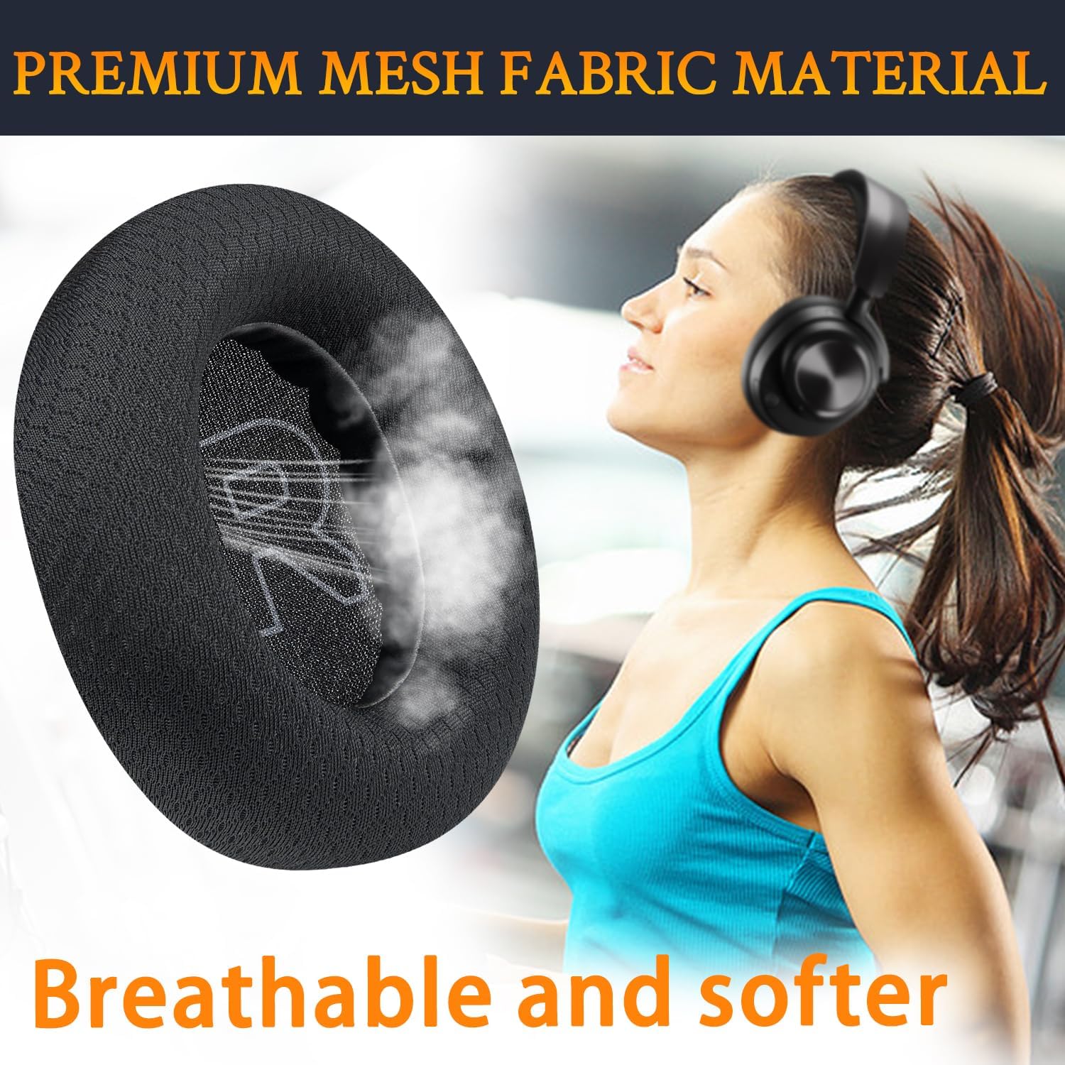 SOULWIT Earpads for SteelSeries Arctis Nova Pro Wired, Arctis Nova 1/3 Wired, Arctis Nova 4/5/7 Wireless - Mesh Fabric