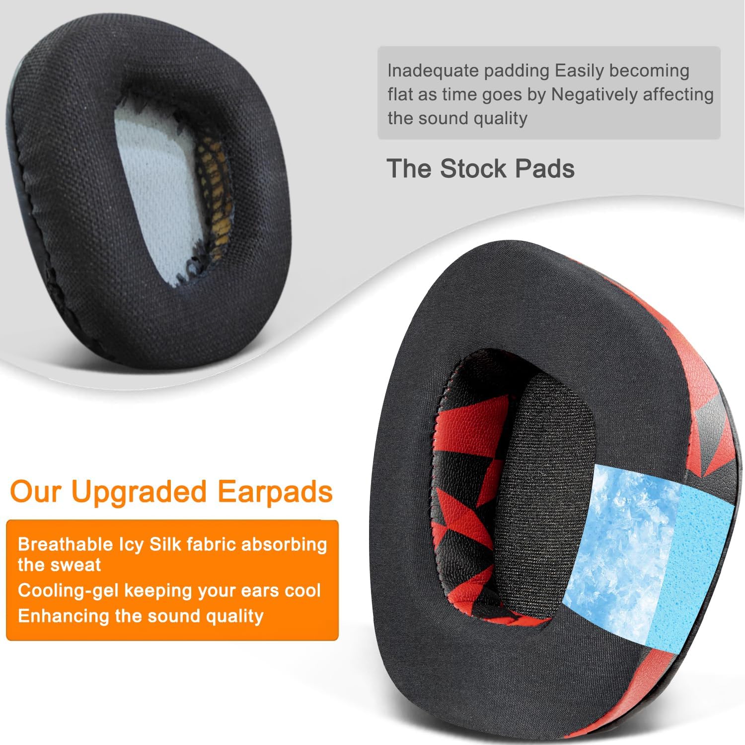 SOULWIT Earpads for Turtle Beach Stealth 600 Gen 2, 600 Gen 3, 500 Wireless Gaming - Cooling Gel