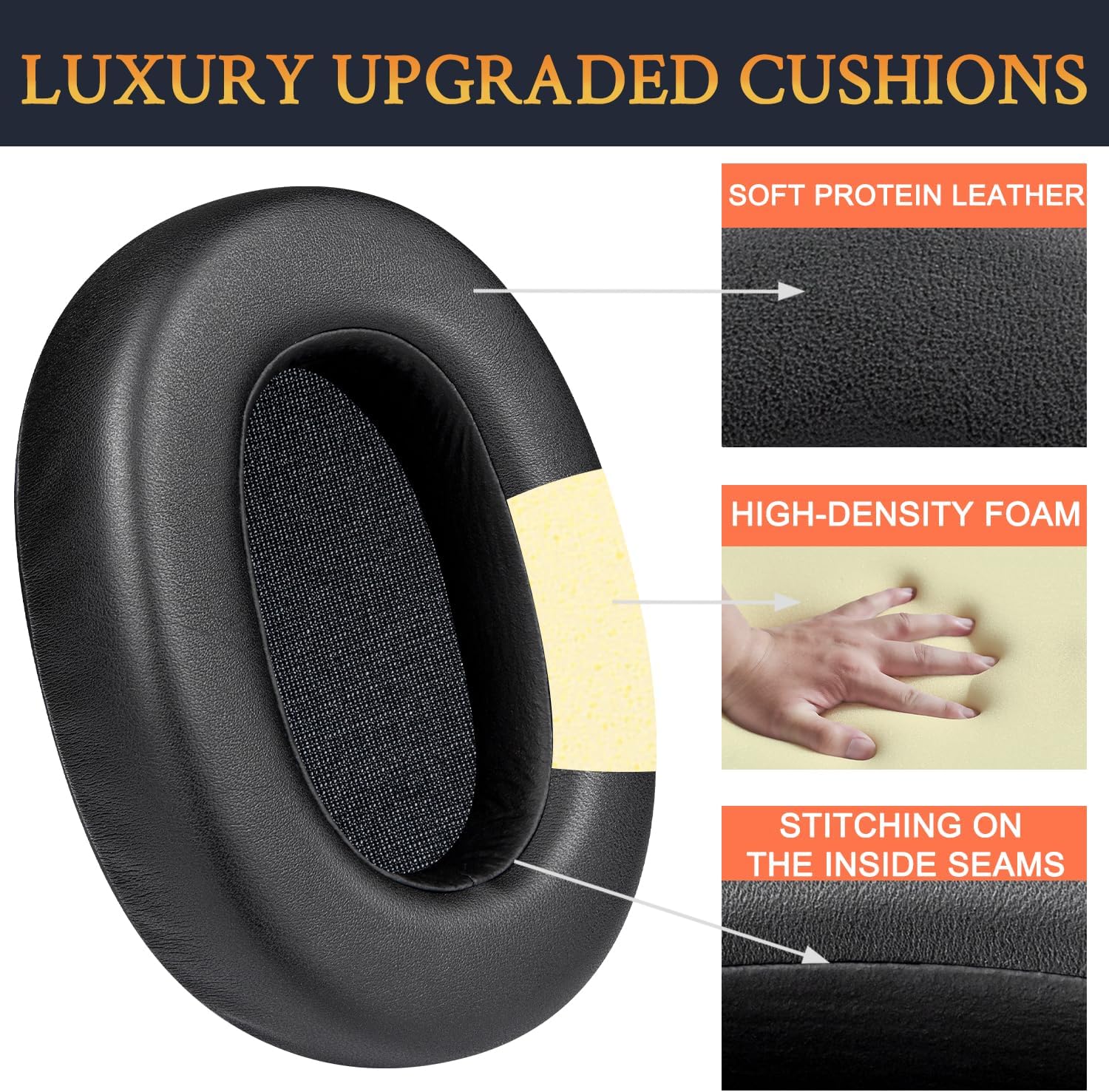 SOULWIT Earpads for Sony ULT WEAR (Model: WH-ULT900N) - Protein Leather