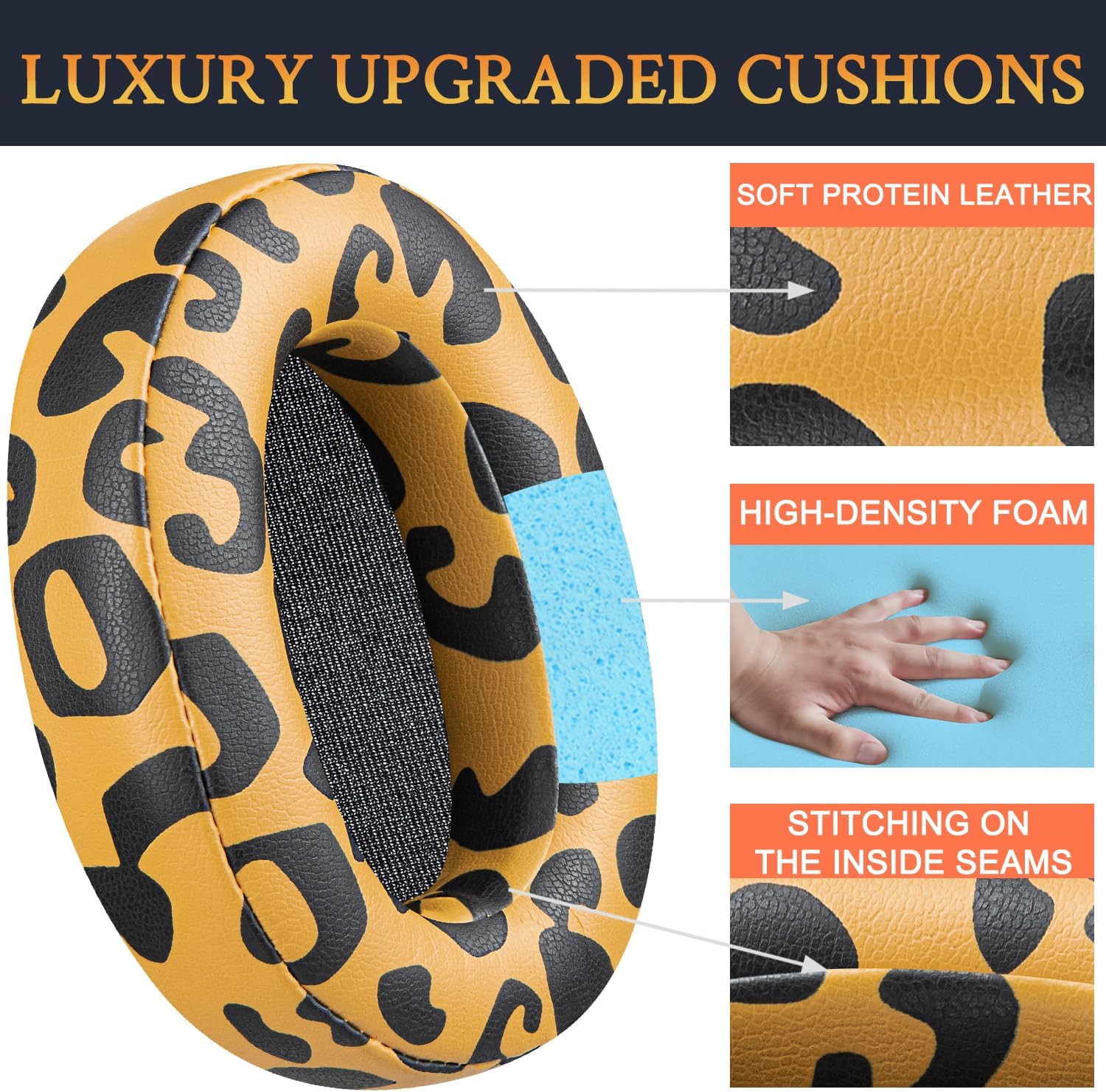 SOULWIT Earpads for Sony WH-XB900N, WH-CH710N, WH-CH720N, WH-RF400, MDR-RF895RK - Protein Leather