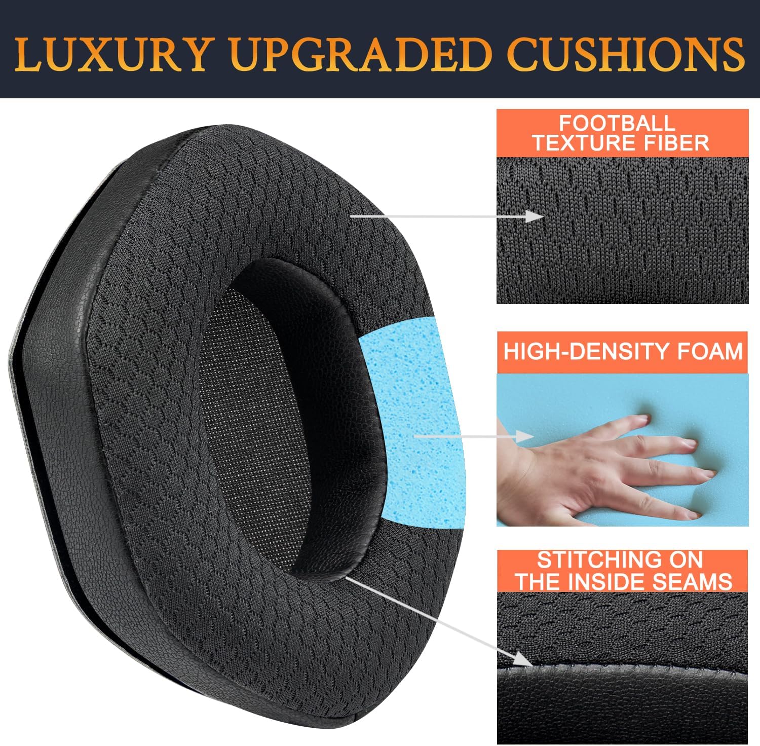 SOULWIT Earpads for V-Moda Crossfade Series - Mesh Fabric