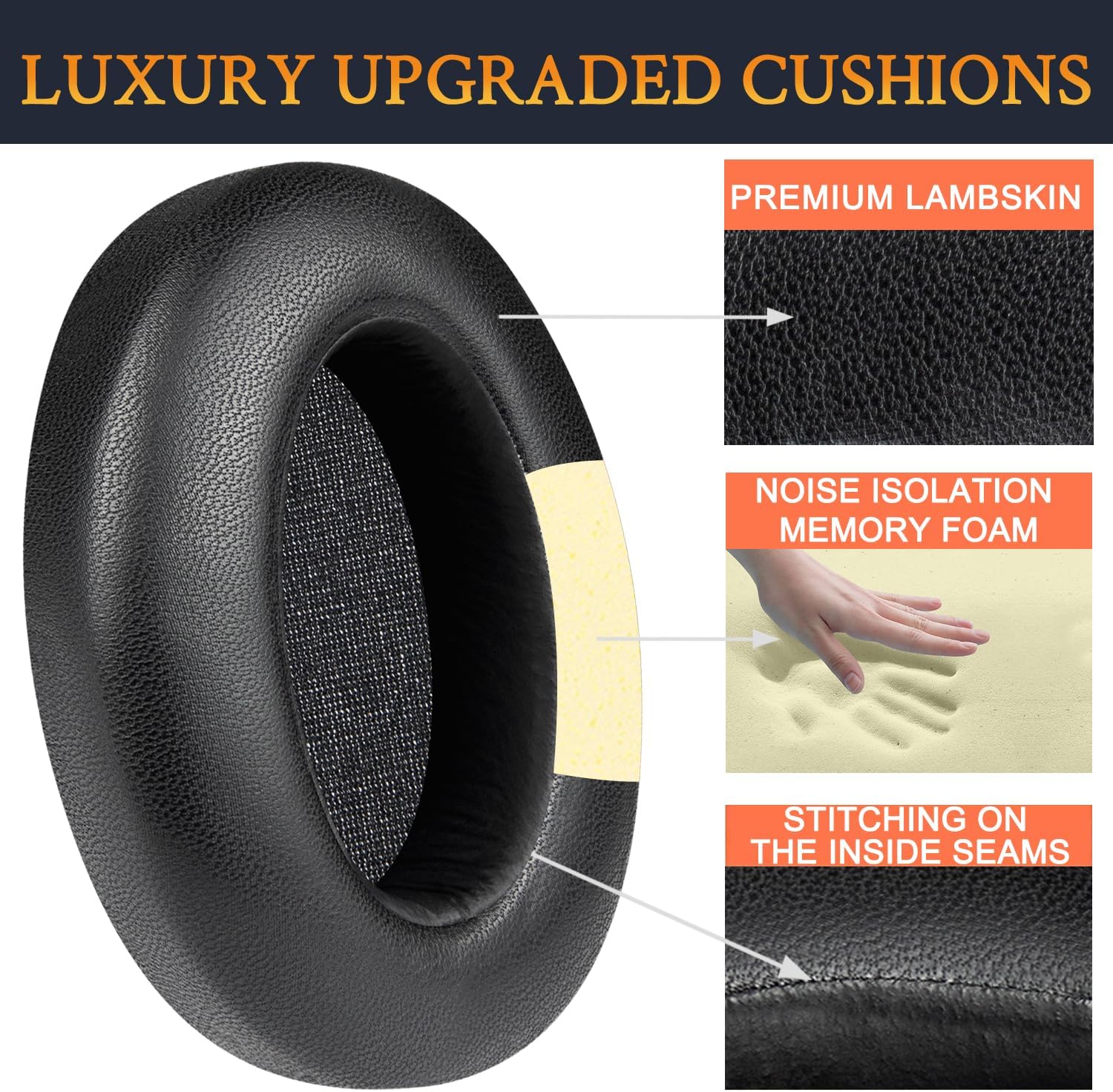 SOULWIT Earpads for Sony WH-XB910N - Lambskin