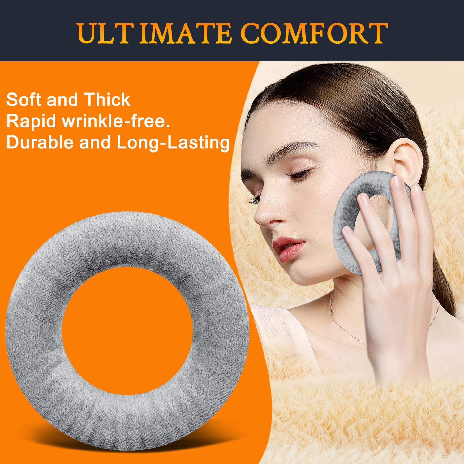 SOULWIT Earpads for Beyerdynamic DT 770 Pro Series (Pro / Pro HT / ALT / Edition), DT 511, DT 801, DT 831, DT 901, HS 300, MMX 300, Custom One PRO Plus, Custom Studio - Velour